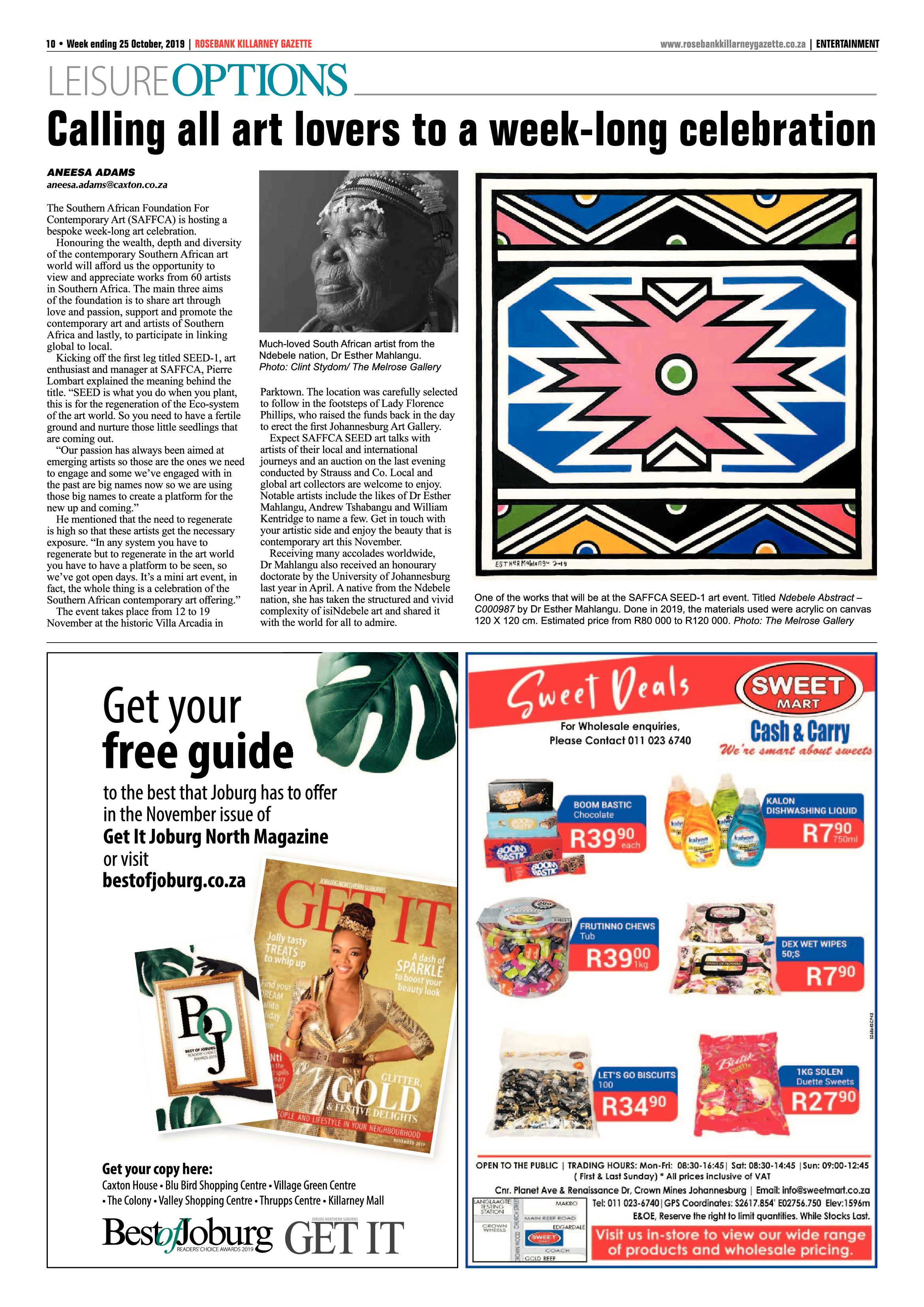 Rosebank Killarney Gazette 25 October, 2019 page 10