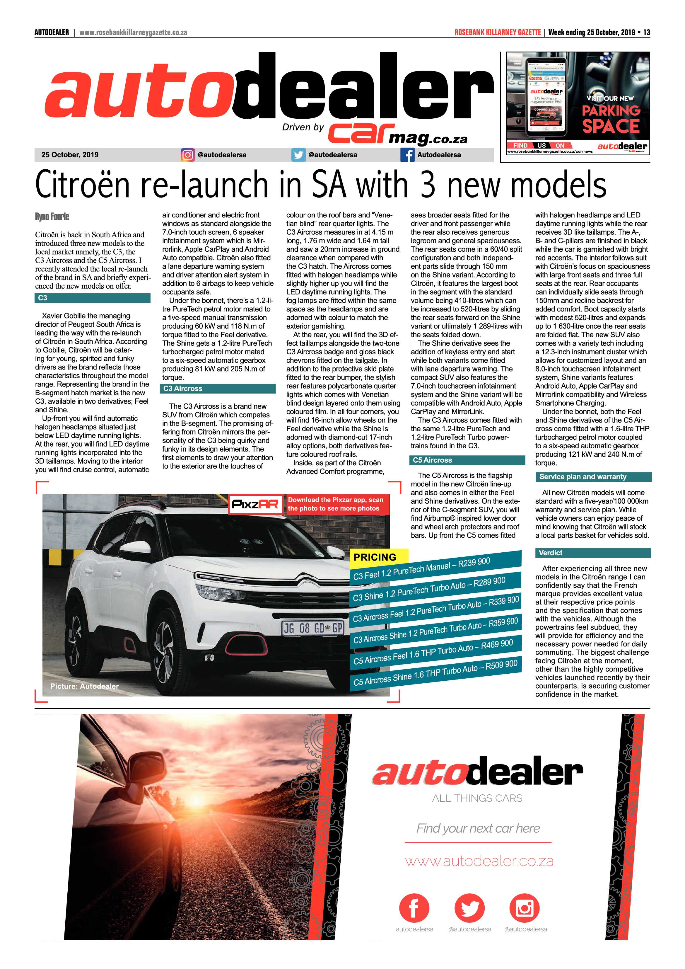 Rosebank Killarney Gazette 25 October, 2019 page 13