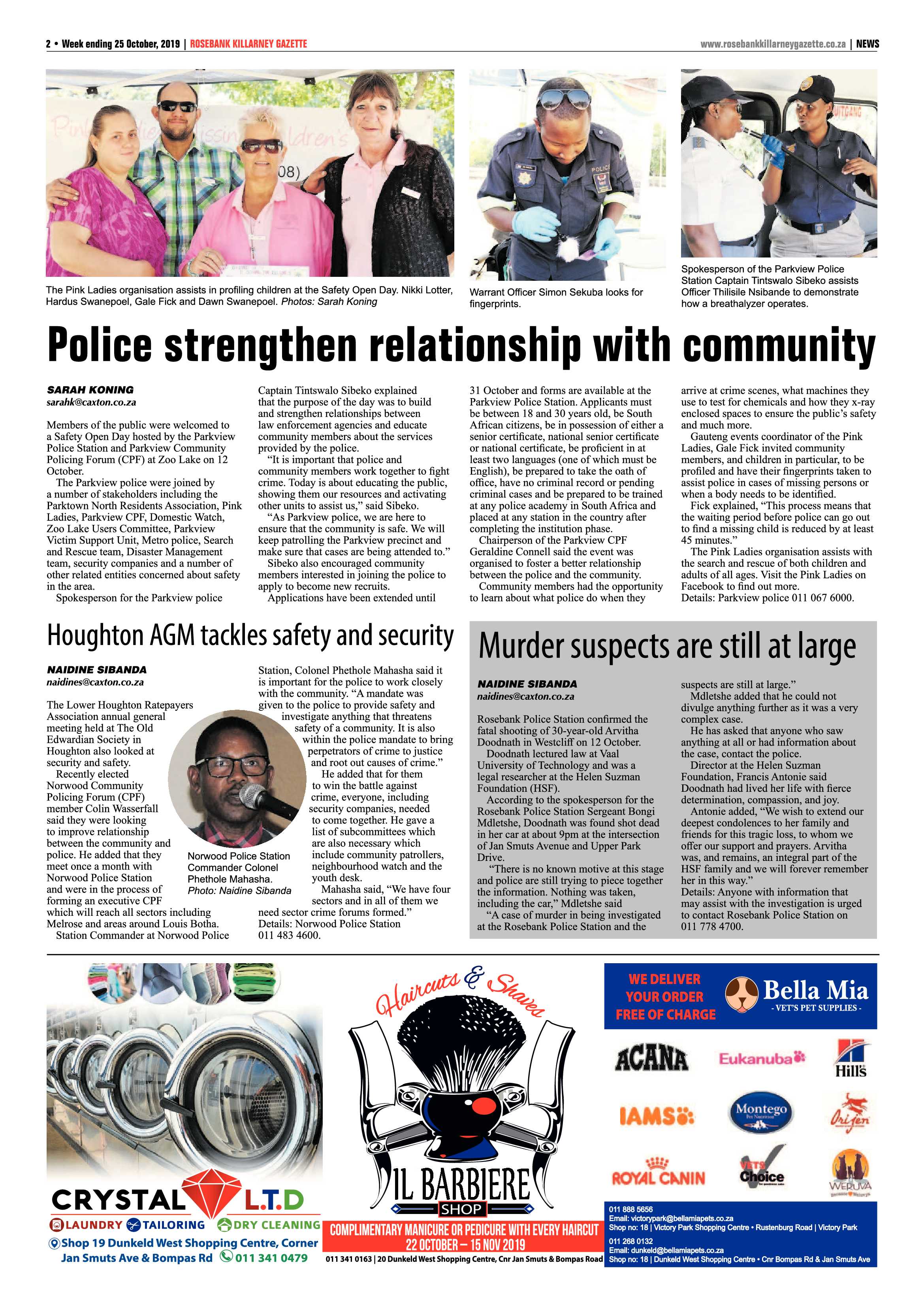 Rosebank Killarney Gazette 25 October, 2019 page 2