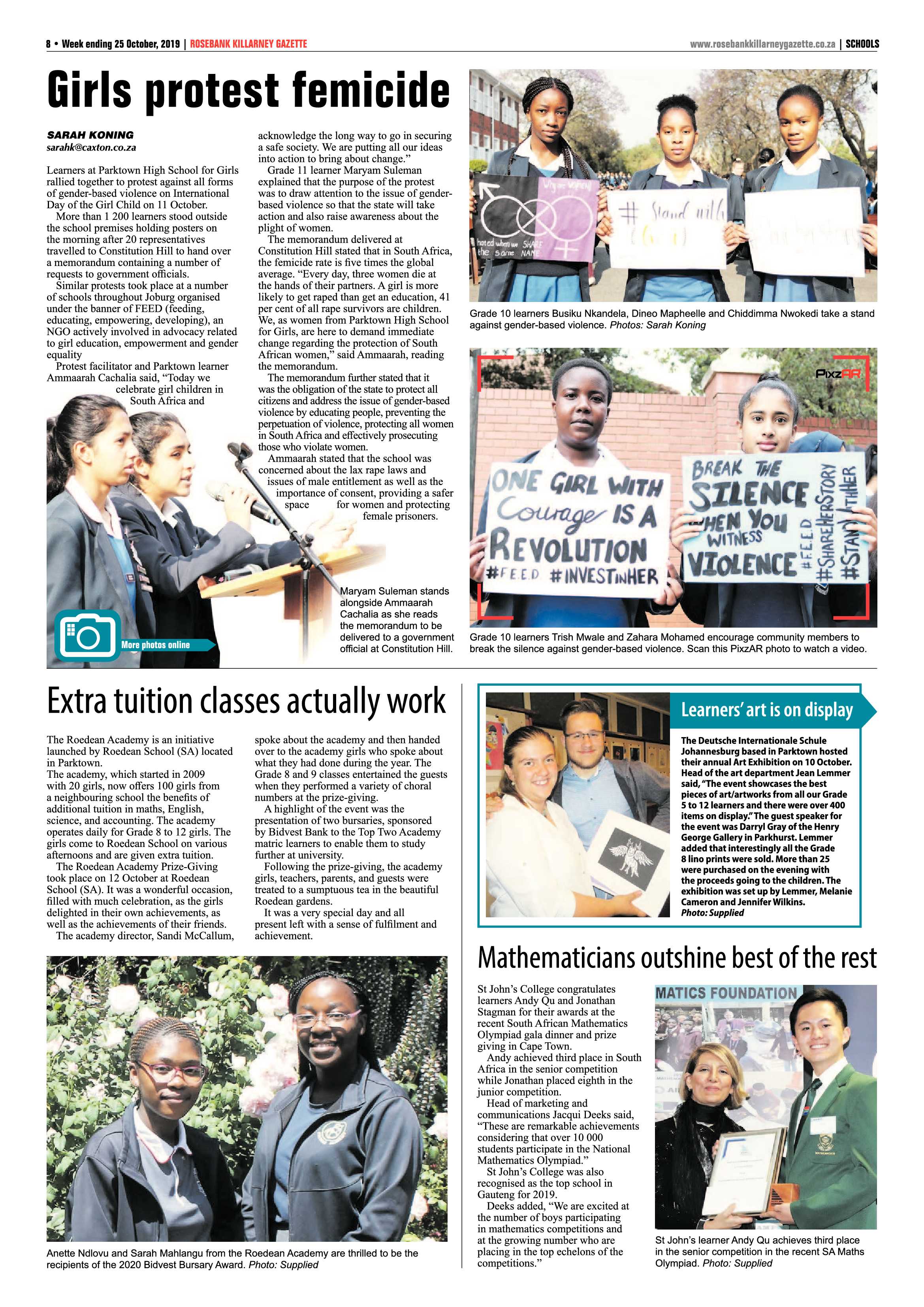 Rosebank Killarney Gazette 25 October, 2019 page 8