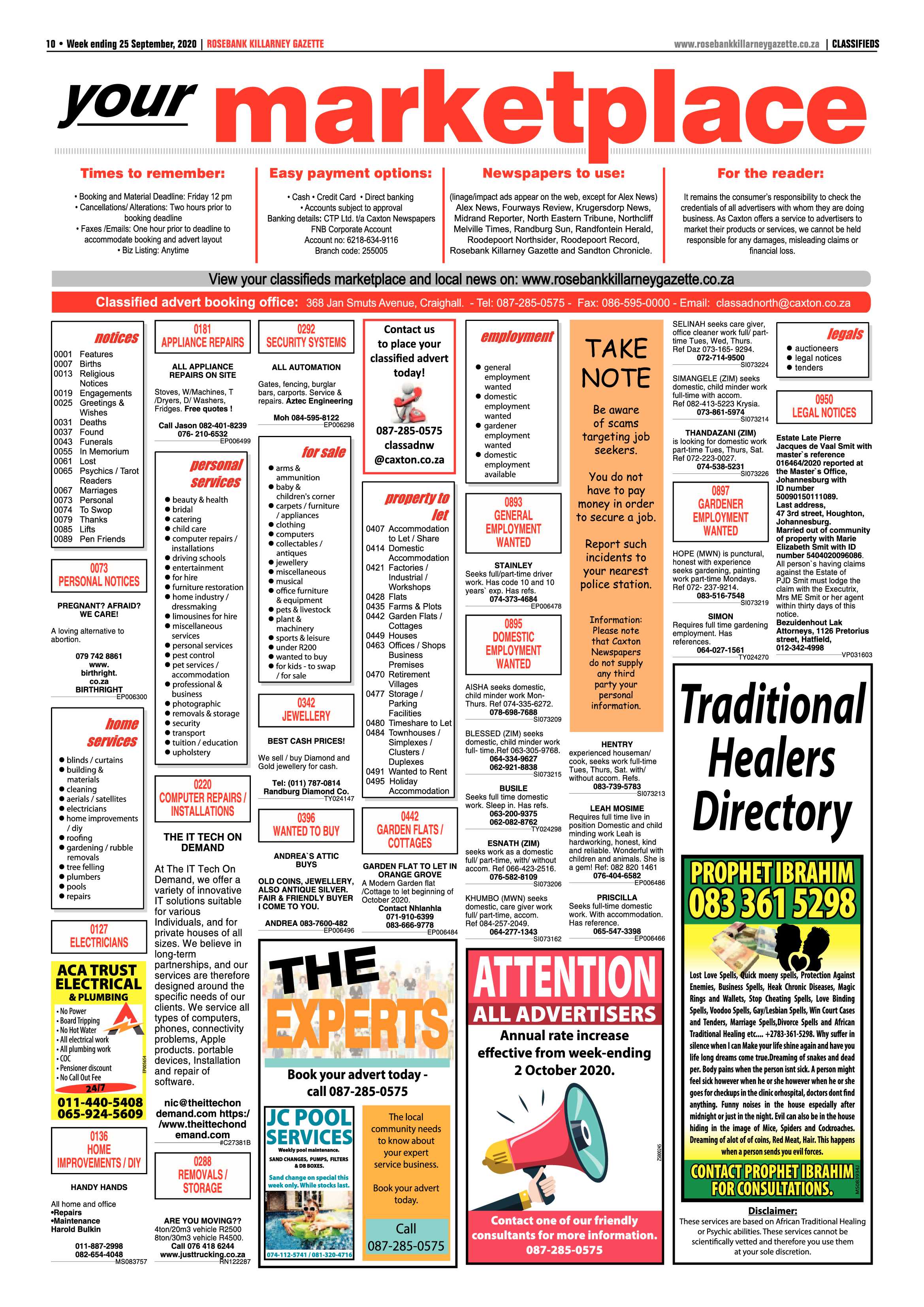 Rosebank Killarney Gazette 24 September 2020 page 10