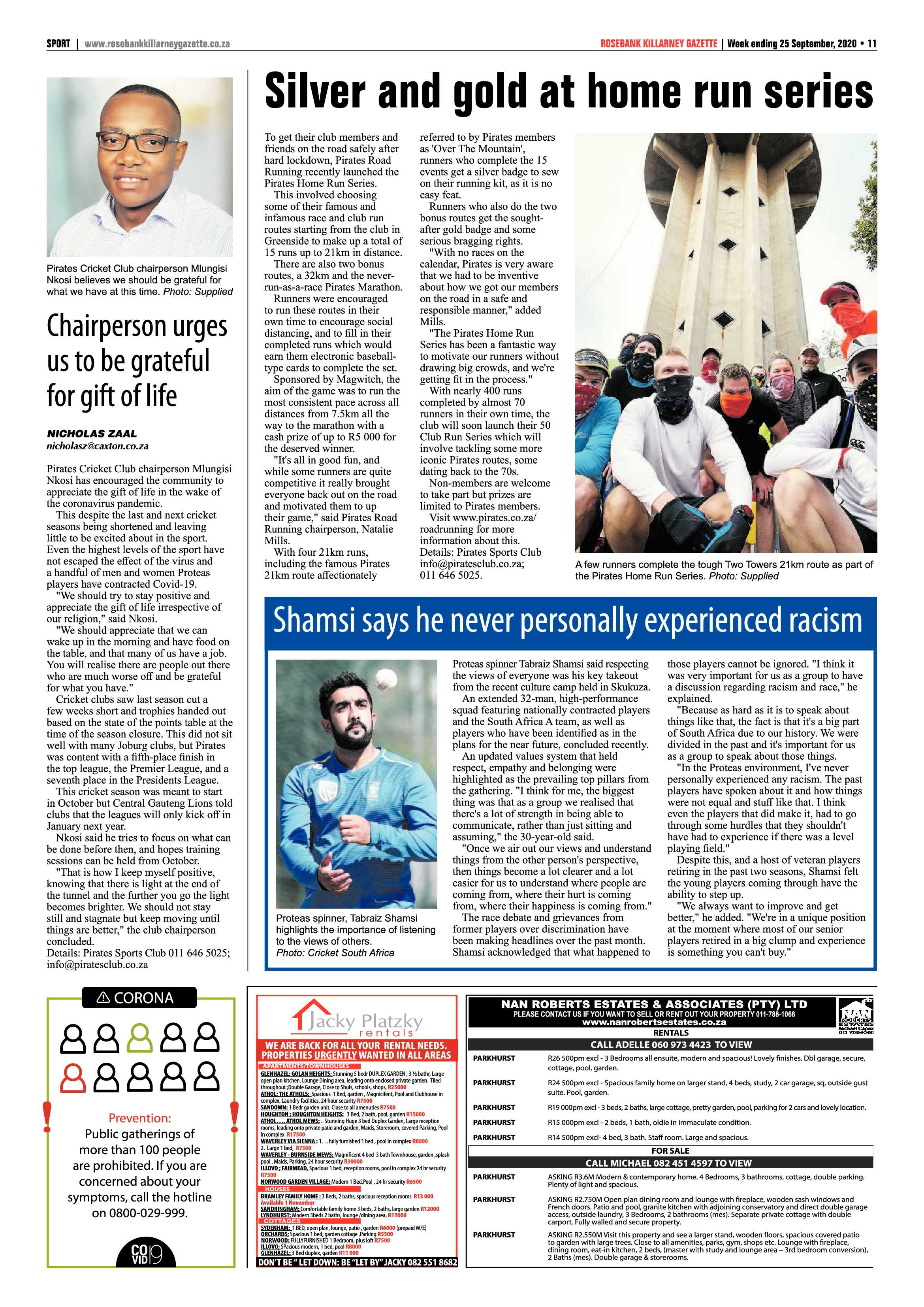 Rosebank Killarney Gazette 24 September 2020 page 11