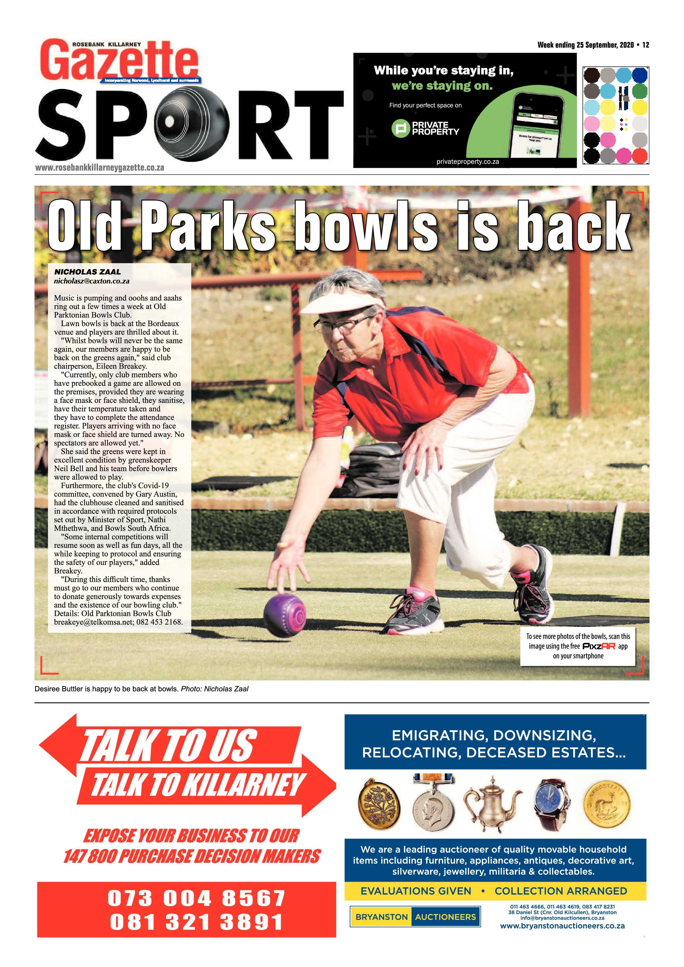 Rosebank Killarney Gazette 24 September 2020 page 12