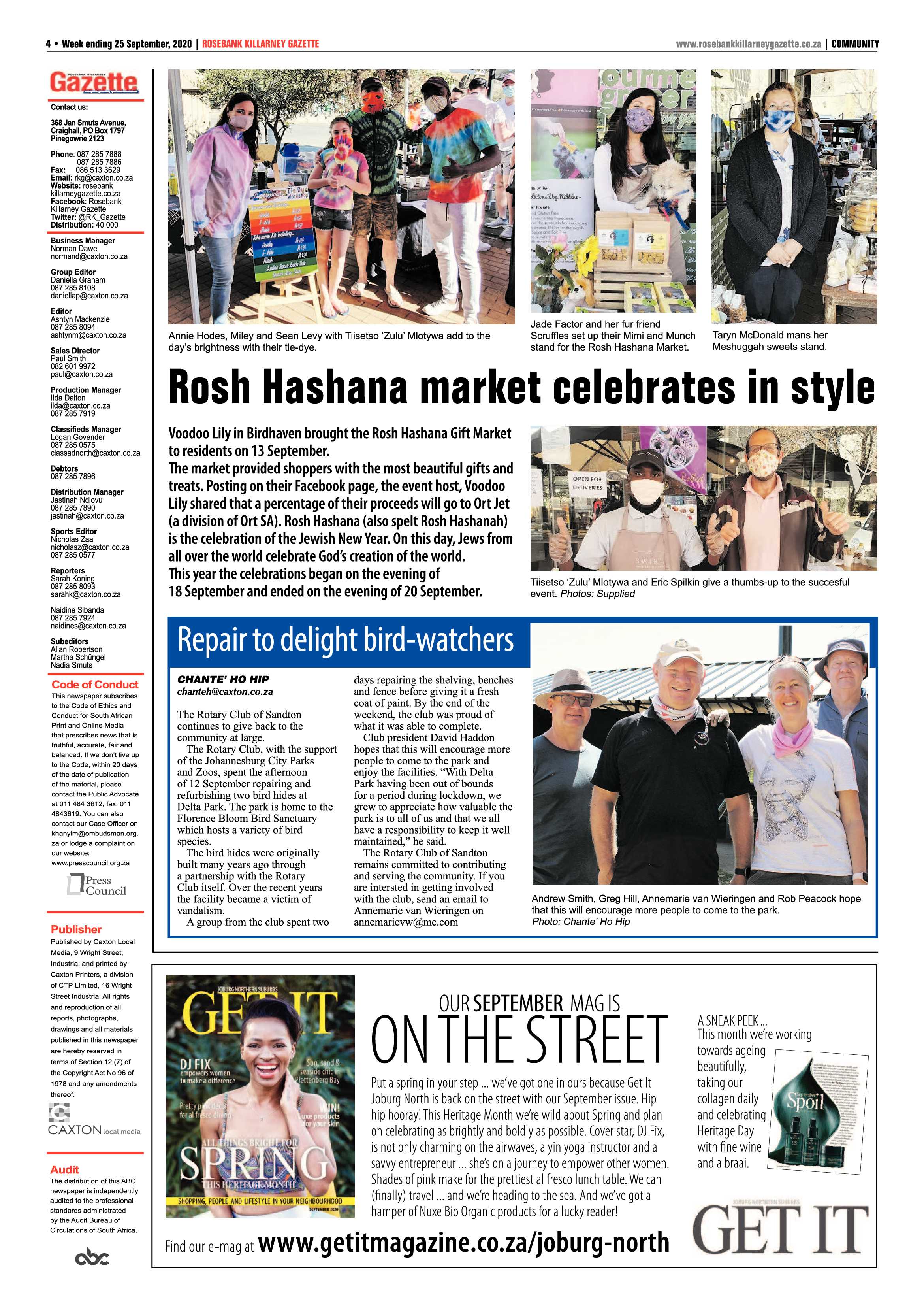 Rosebank Killarney Gazette 24 September 2020 page 4