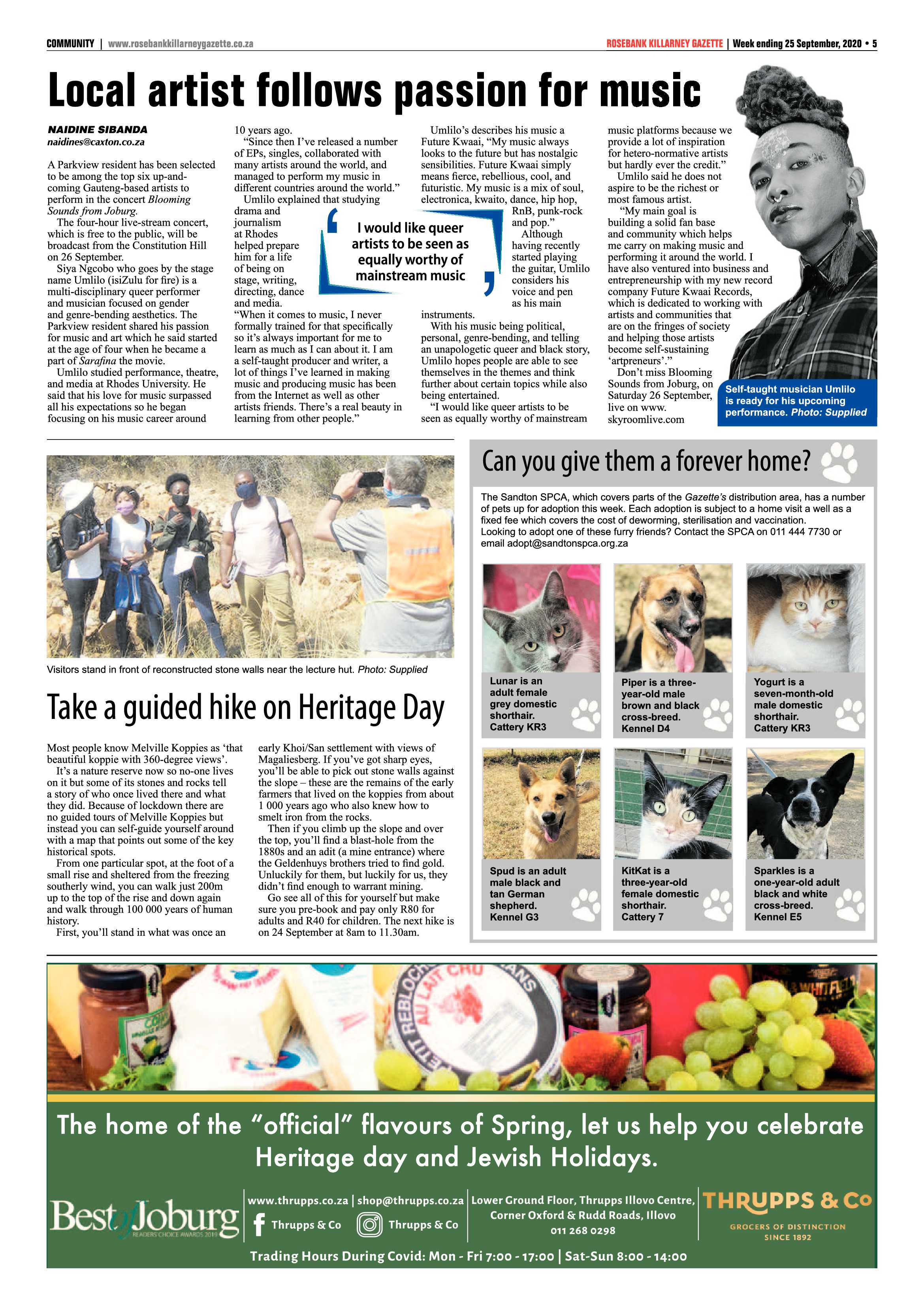 Rosebank Killarney Gazette 24 September 2020 page 5