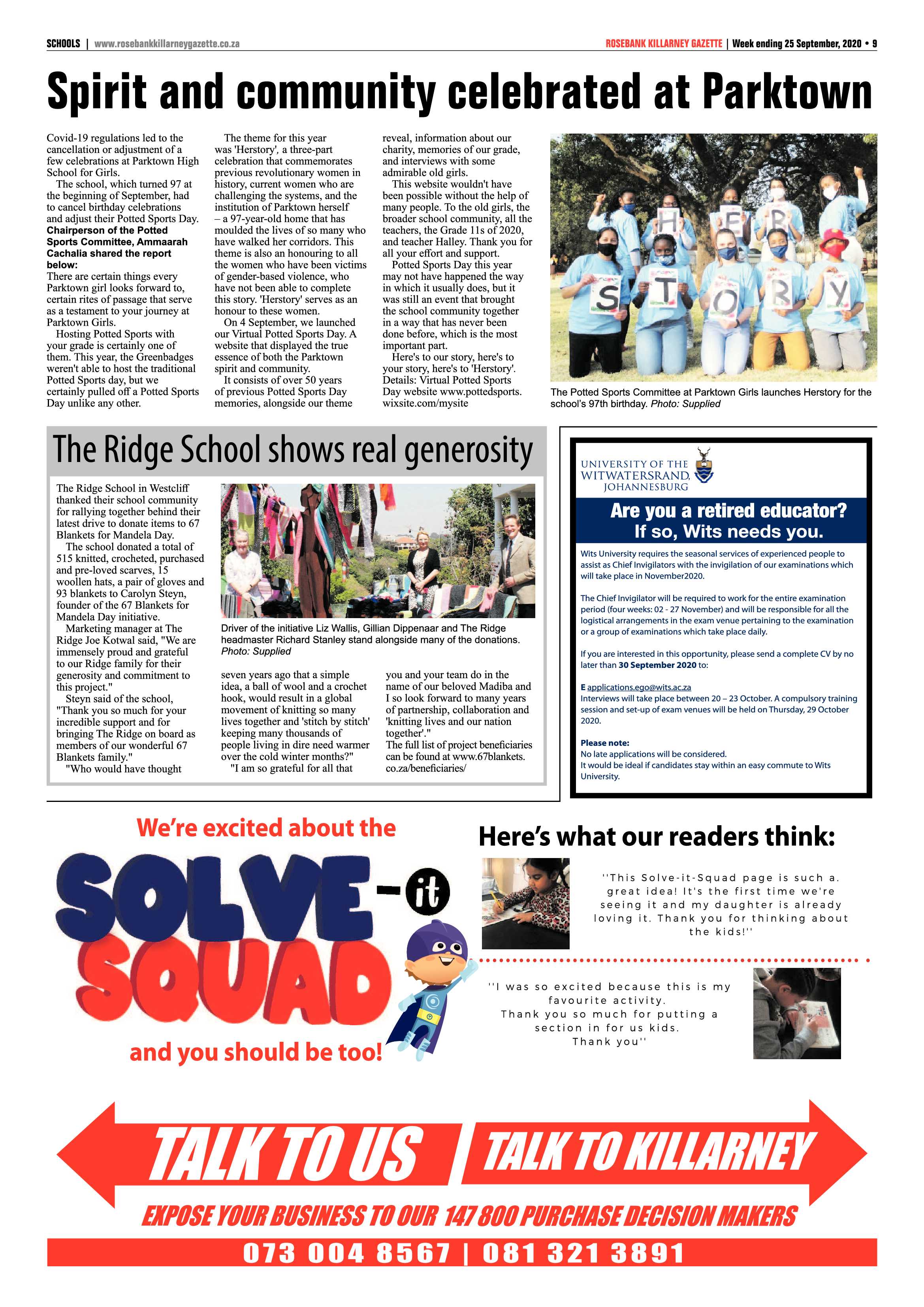 Rosebank Killarney Gazette 24 September 2020 page 9