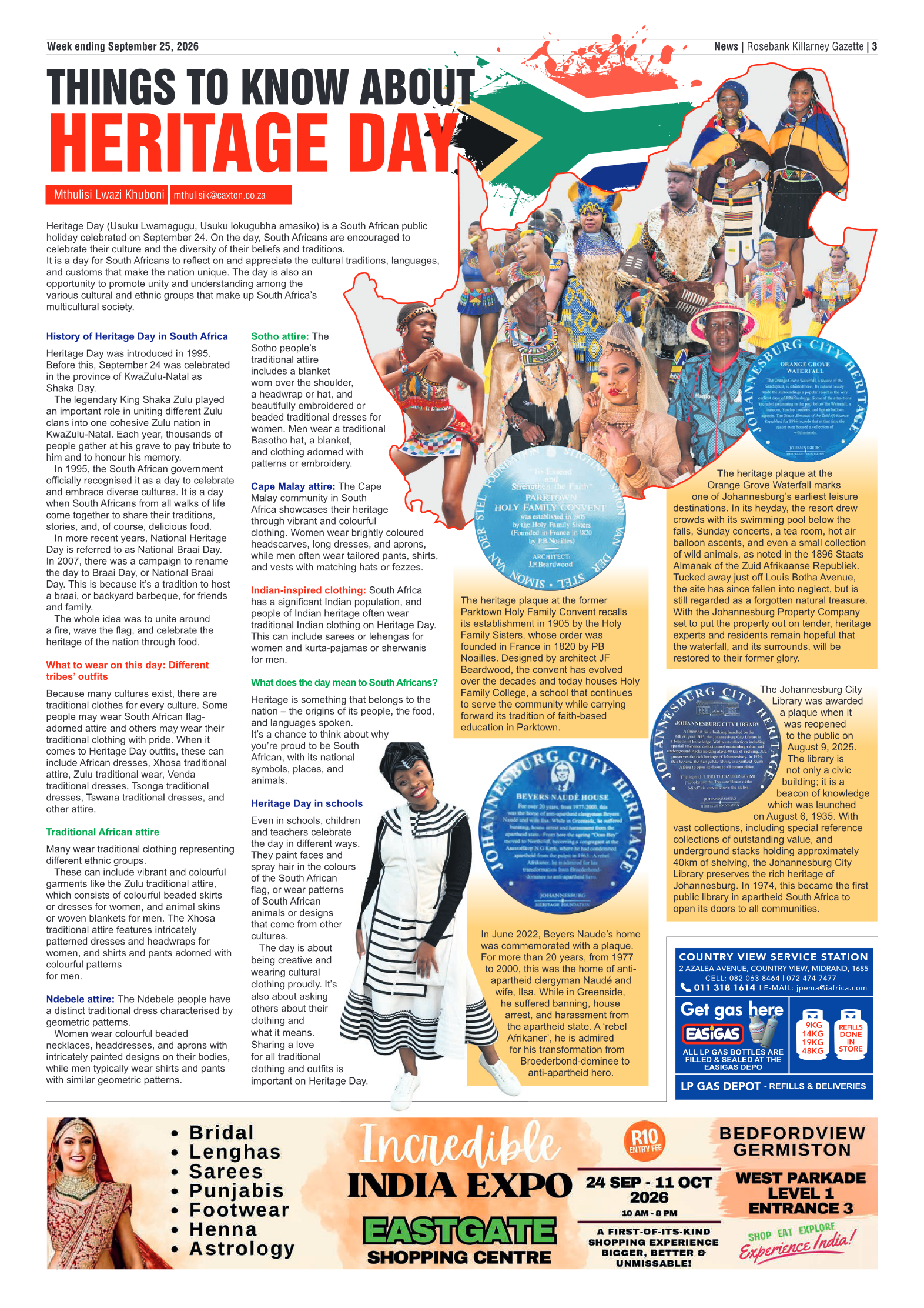 Rosebank Killarney Gazette 25 September 2026 page 3