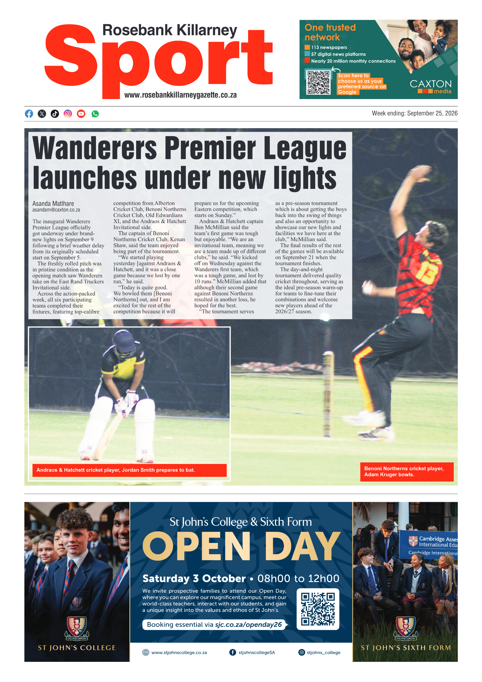 Rosebank Killarney Gazette 25 September 2026 page 8