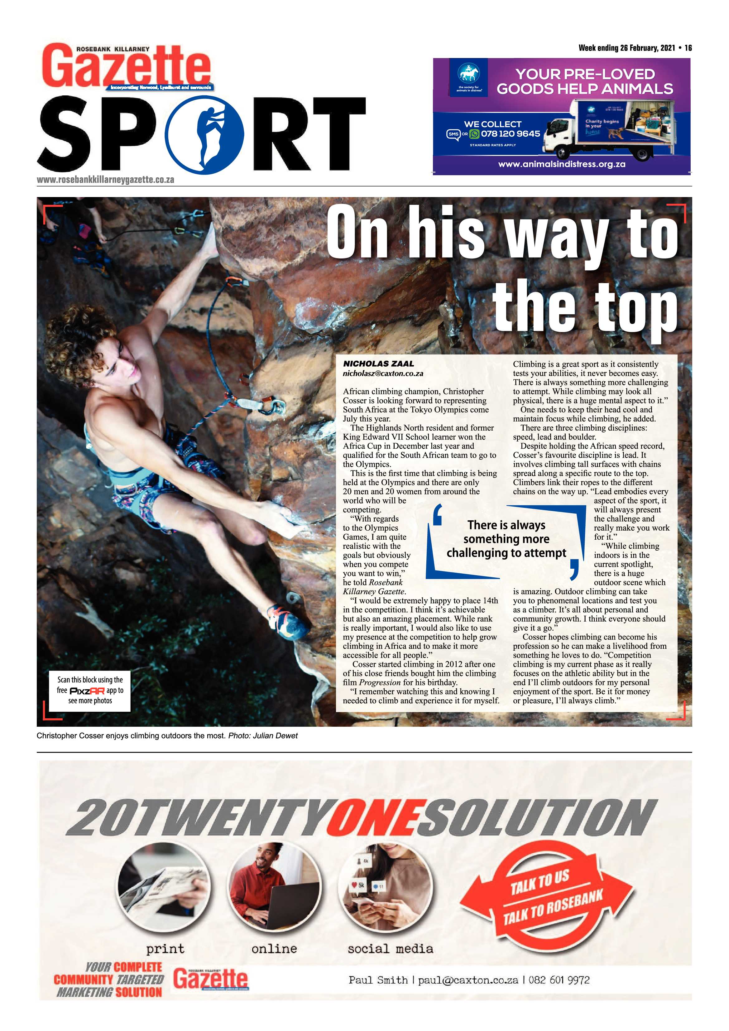 Rosebank Killarney Gazette 26 February 2021 page 16