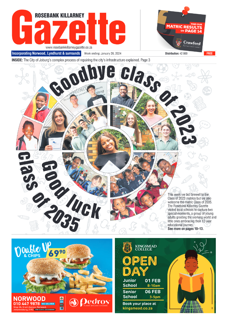 Rosebank Killarney Gazette 26 January 2024 page 1