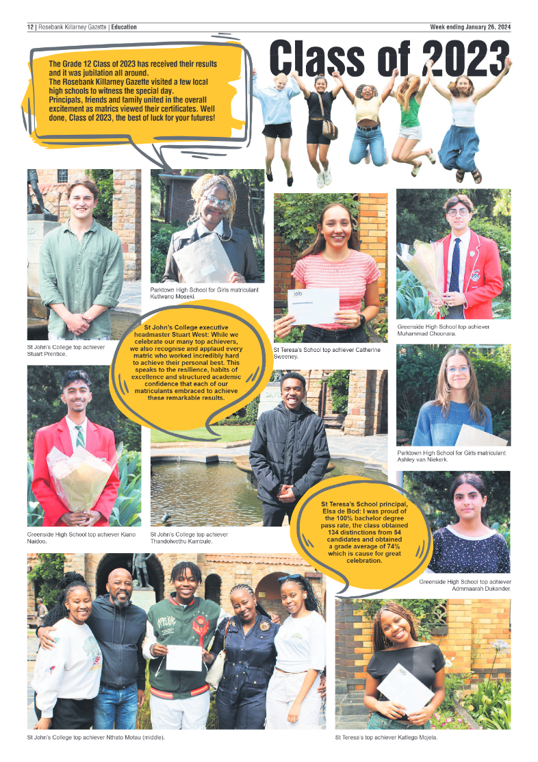 Rosebank Killarney Gazette 26 January 2024 page 12