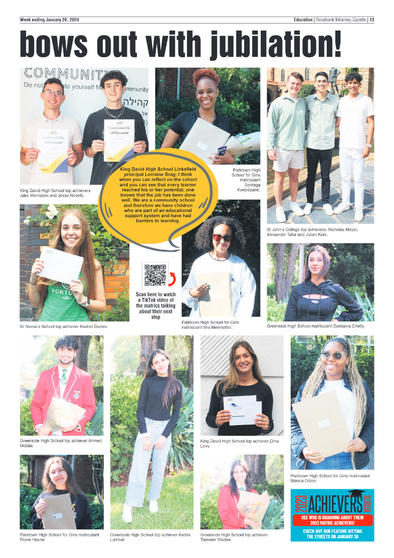 Rosebank Killarney Gazette 26 January 2024 page 13