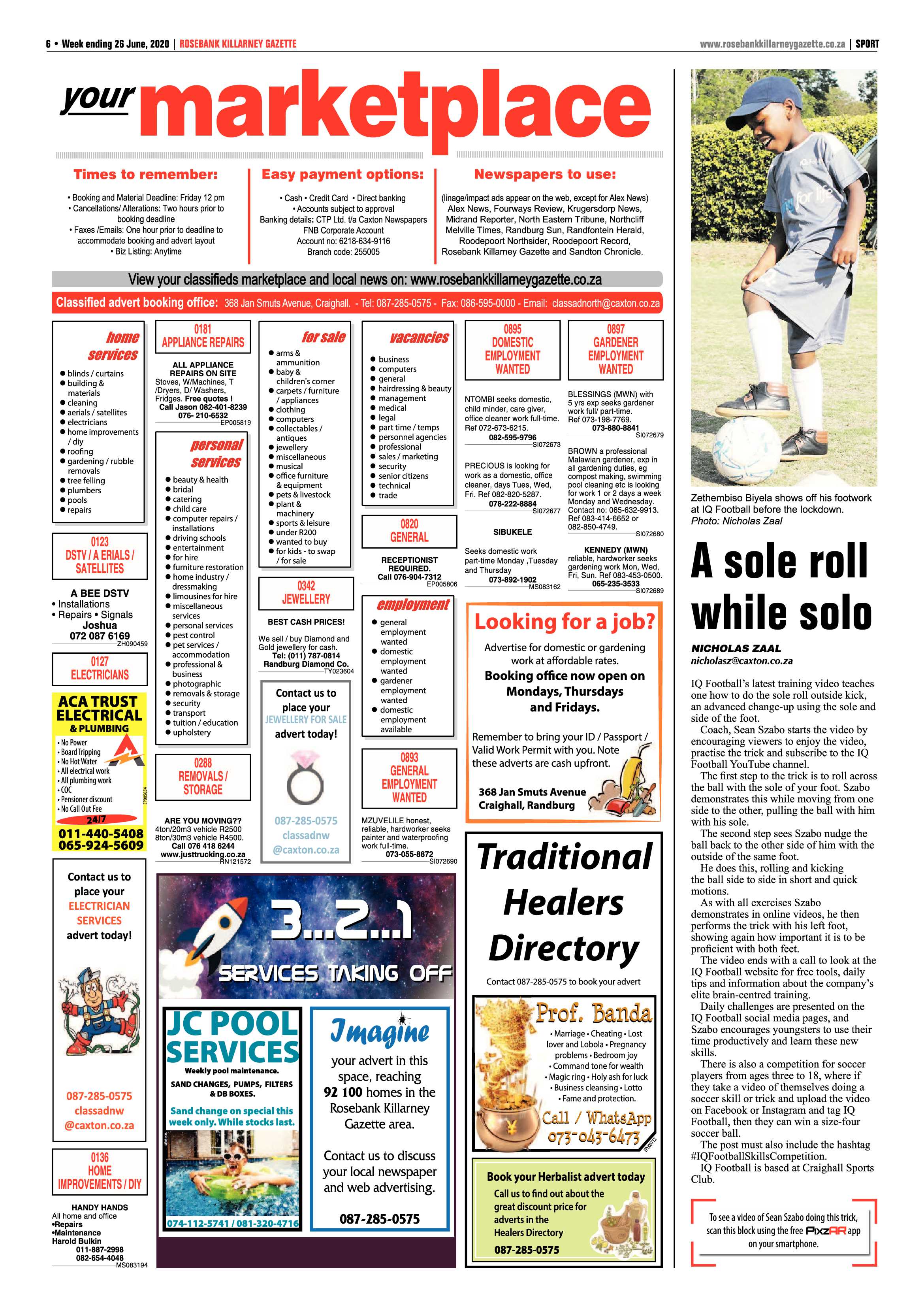 Rosebank Killarney Gazette 26 June 2020 page 14