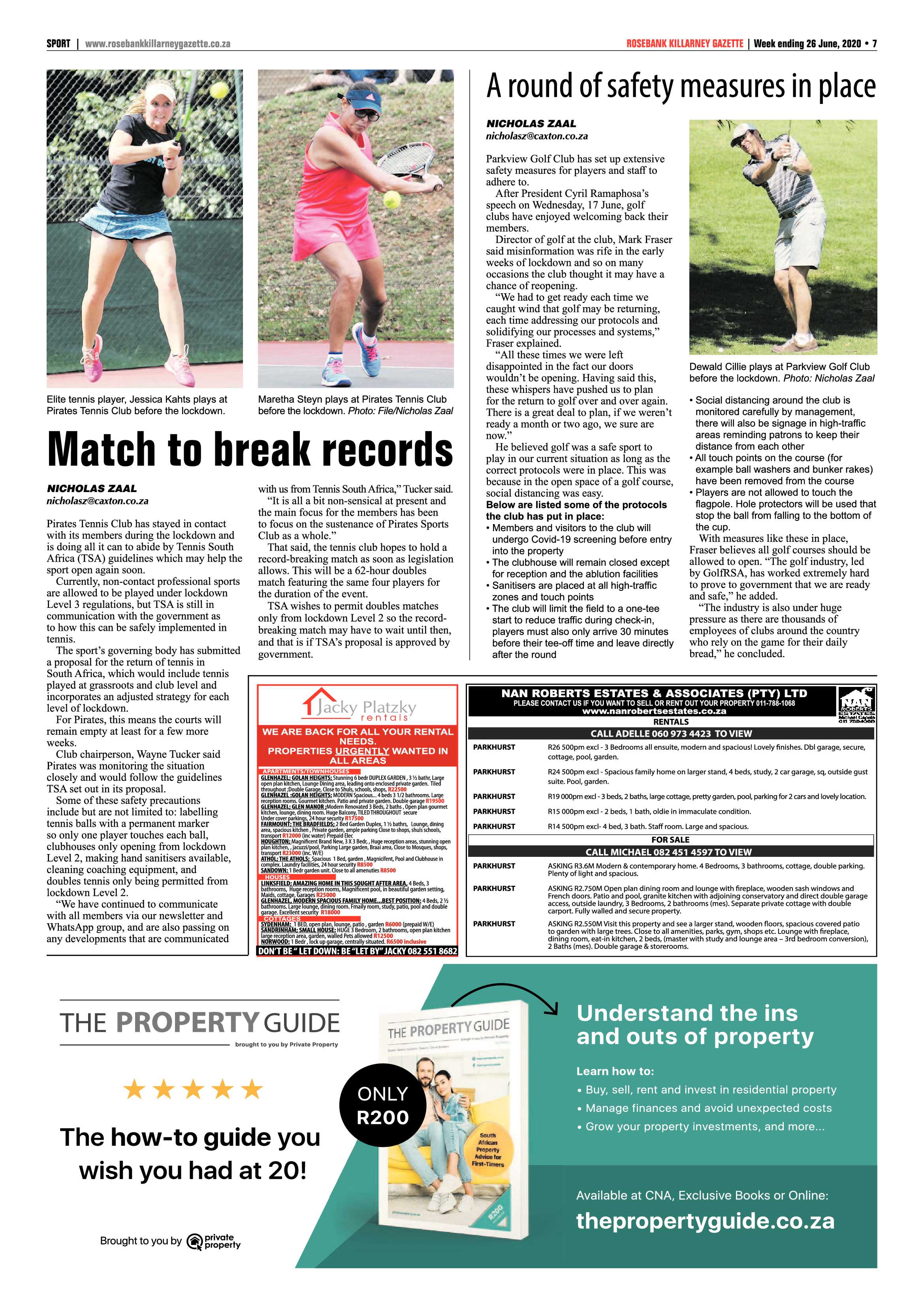 Rosebank Killarney Gazette 26 June 2020 page 15