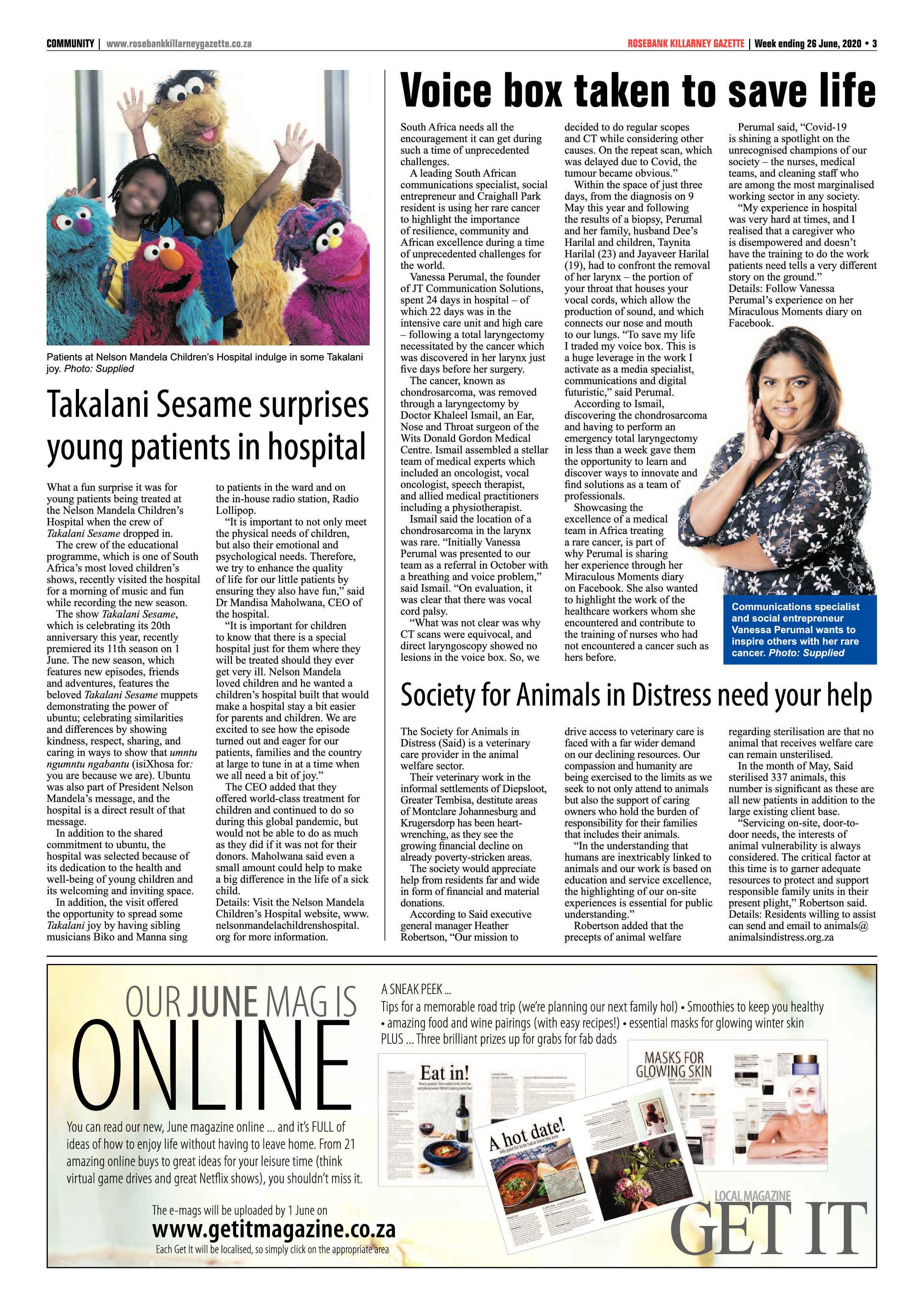 Rosebank Killarney Gazette 26 June 2020 page 3