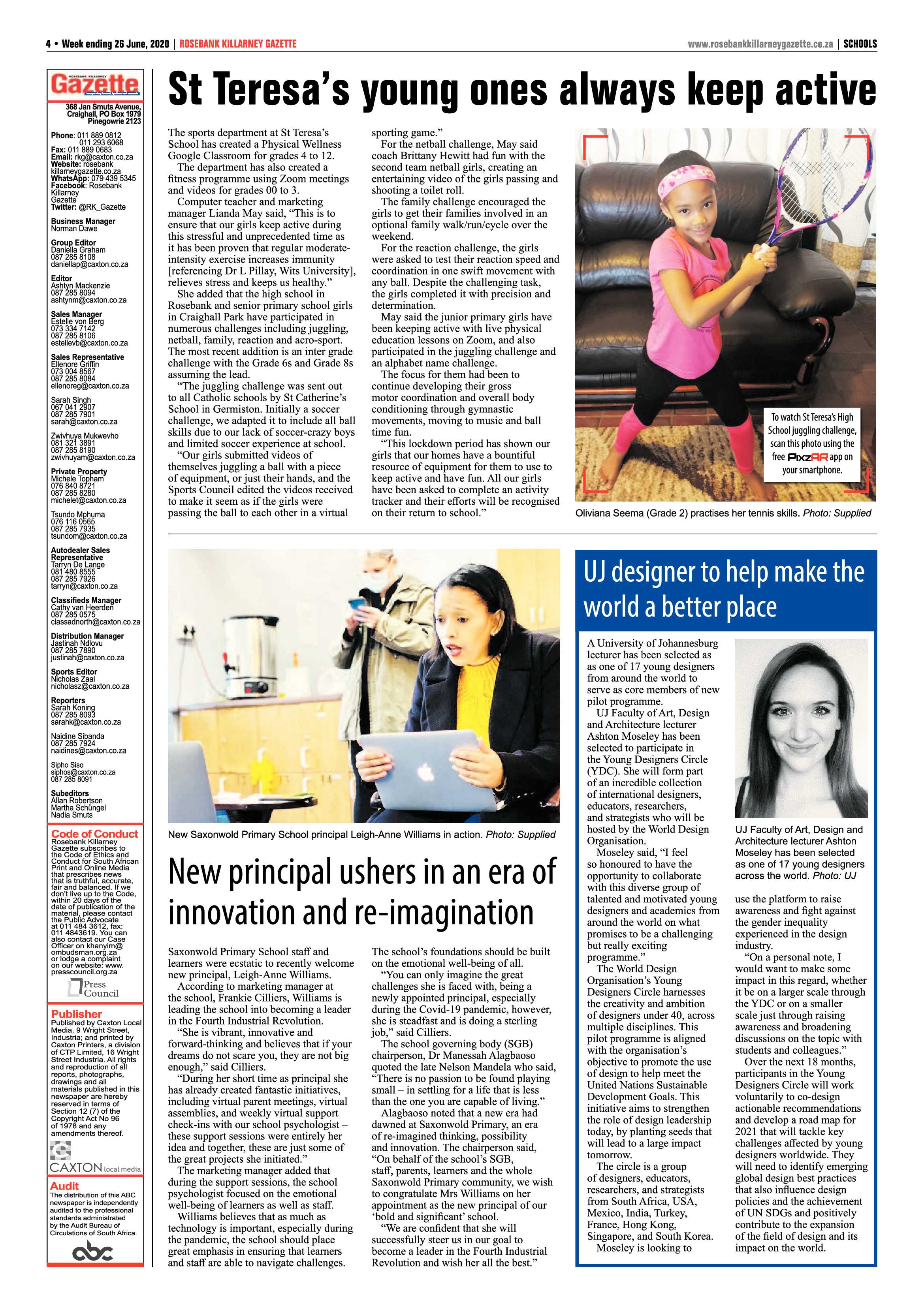 Rosebank Killarney Gazette 26 June 2020 page 4