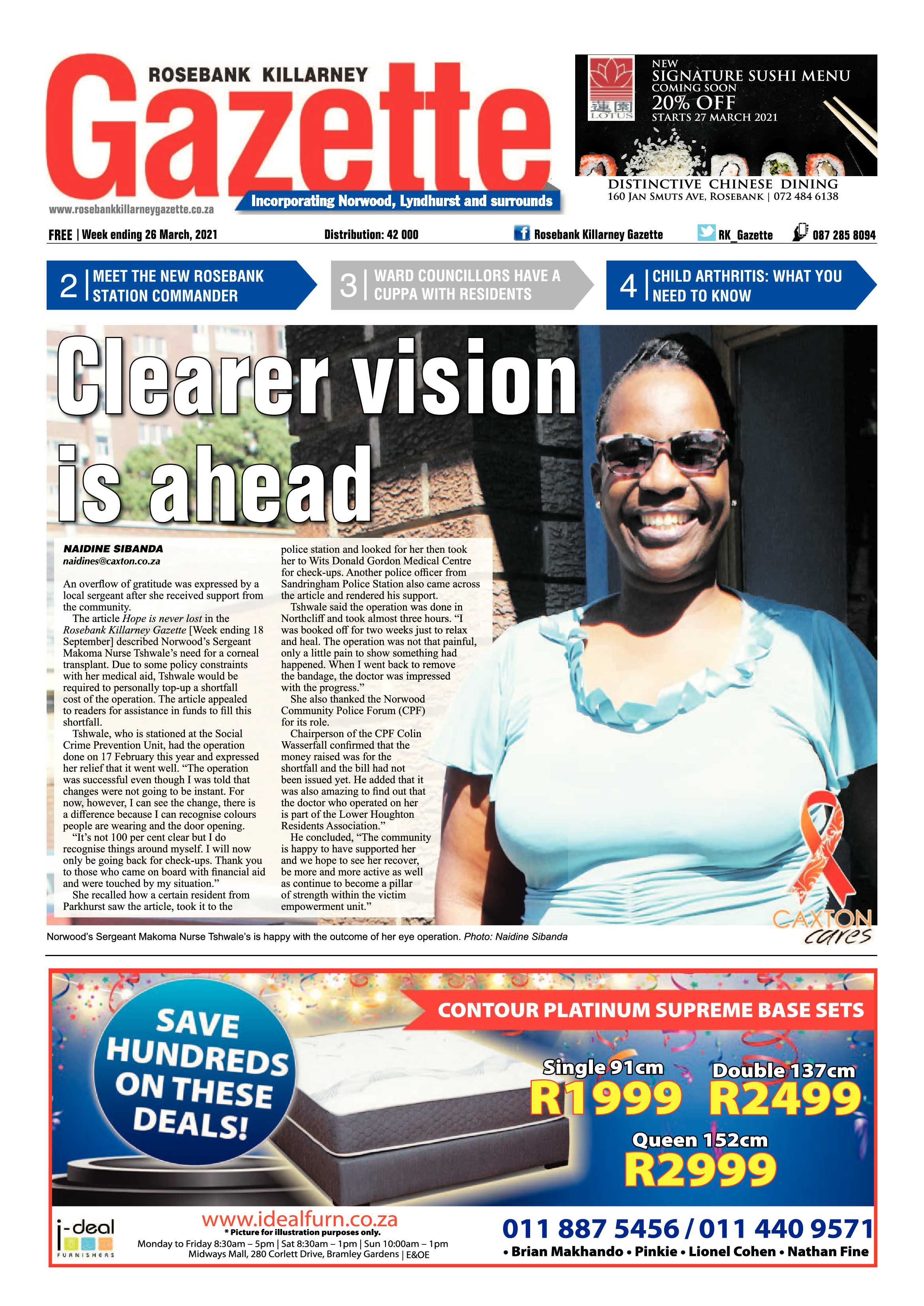 Rosebank Killarney Gazette 26 March 2021 page 1