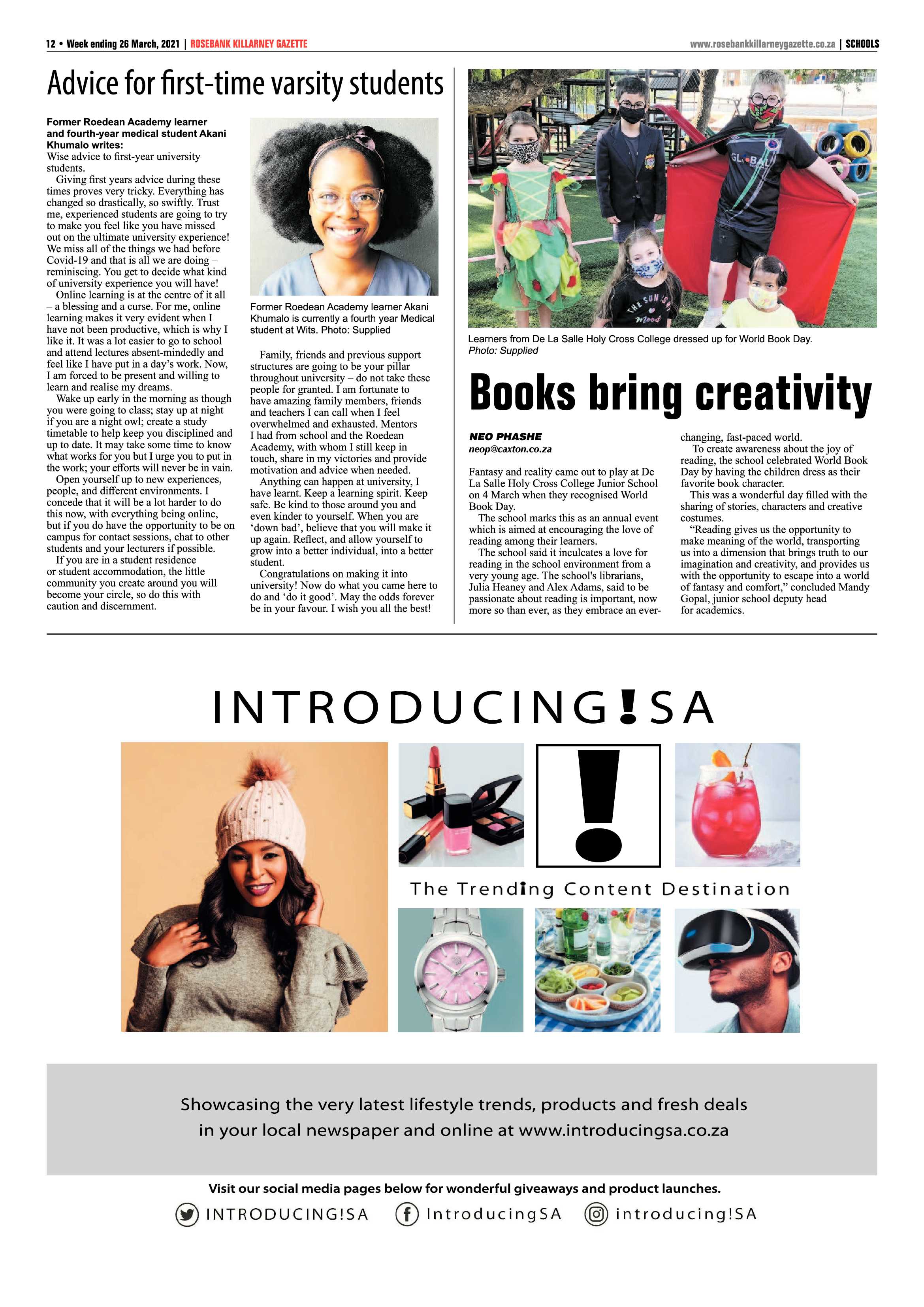 Rosebank Killarney Gazette 26 March 2021 page 12