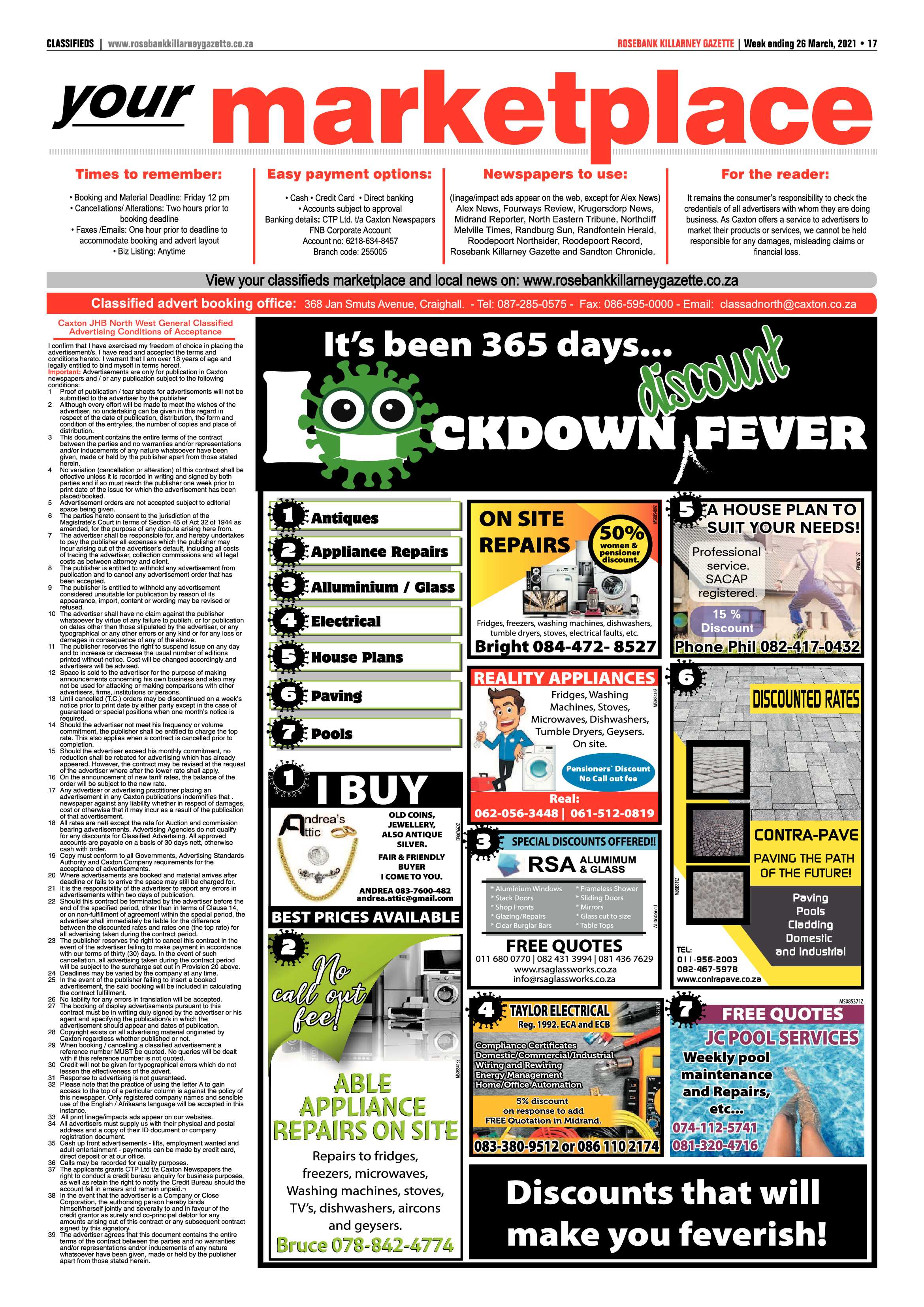 Rosebank Killarney Gazette 26 March 2021 page 17
