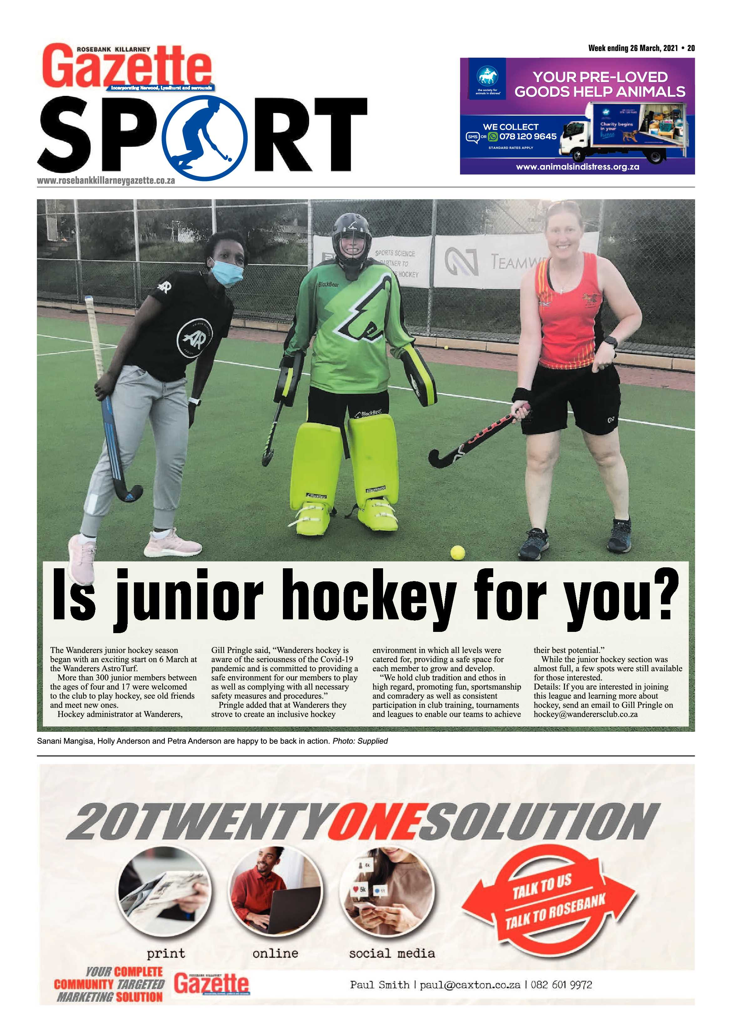 Rosebank Killarney Gazette 26 March 2021 page 20
