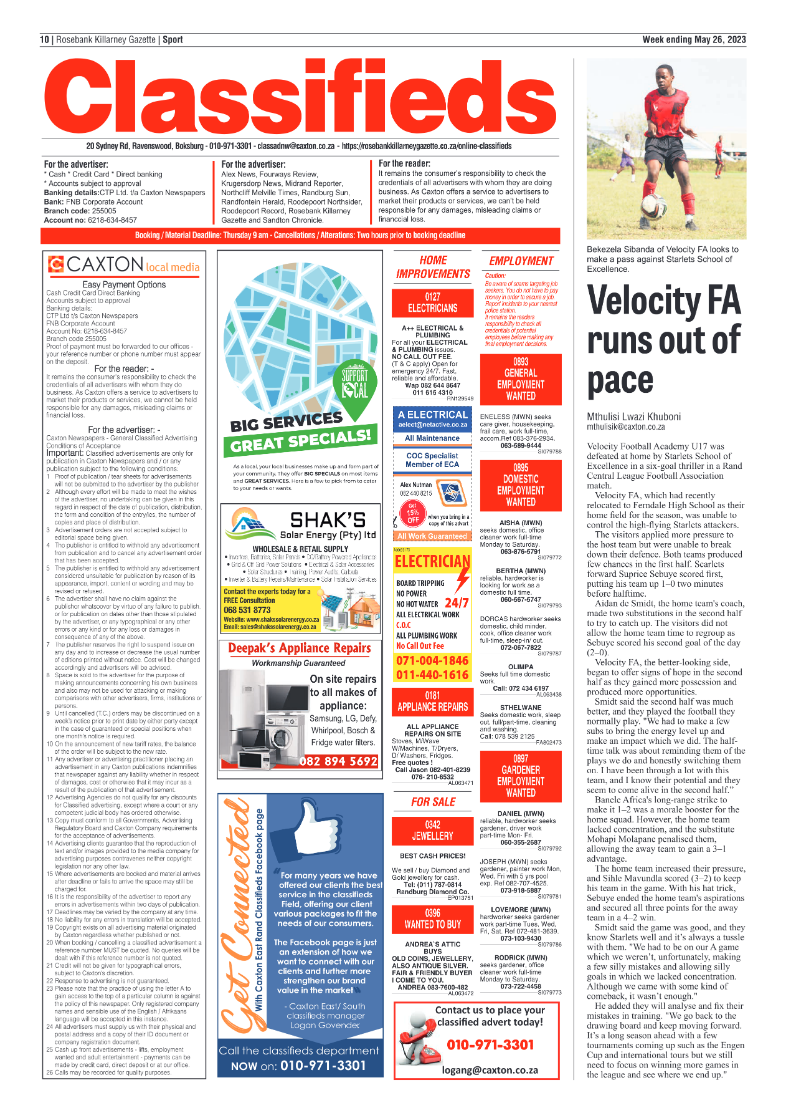 Rosebank Killarney Gazette 26 May 2023 page 10