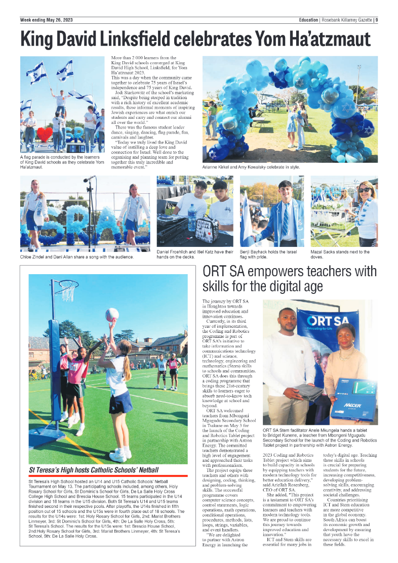 Rosebank Killarney Gazette 26 May 2023 page 9