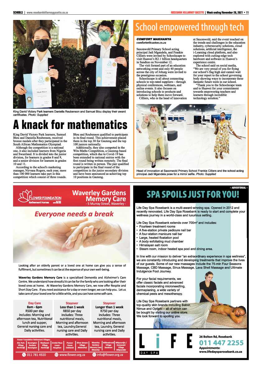 Rosebank Killarney Gazette 26 November 2021 page 11