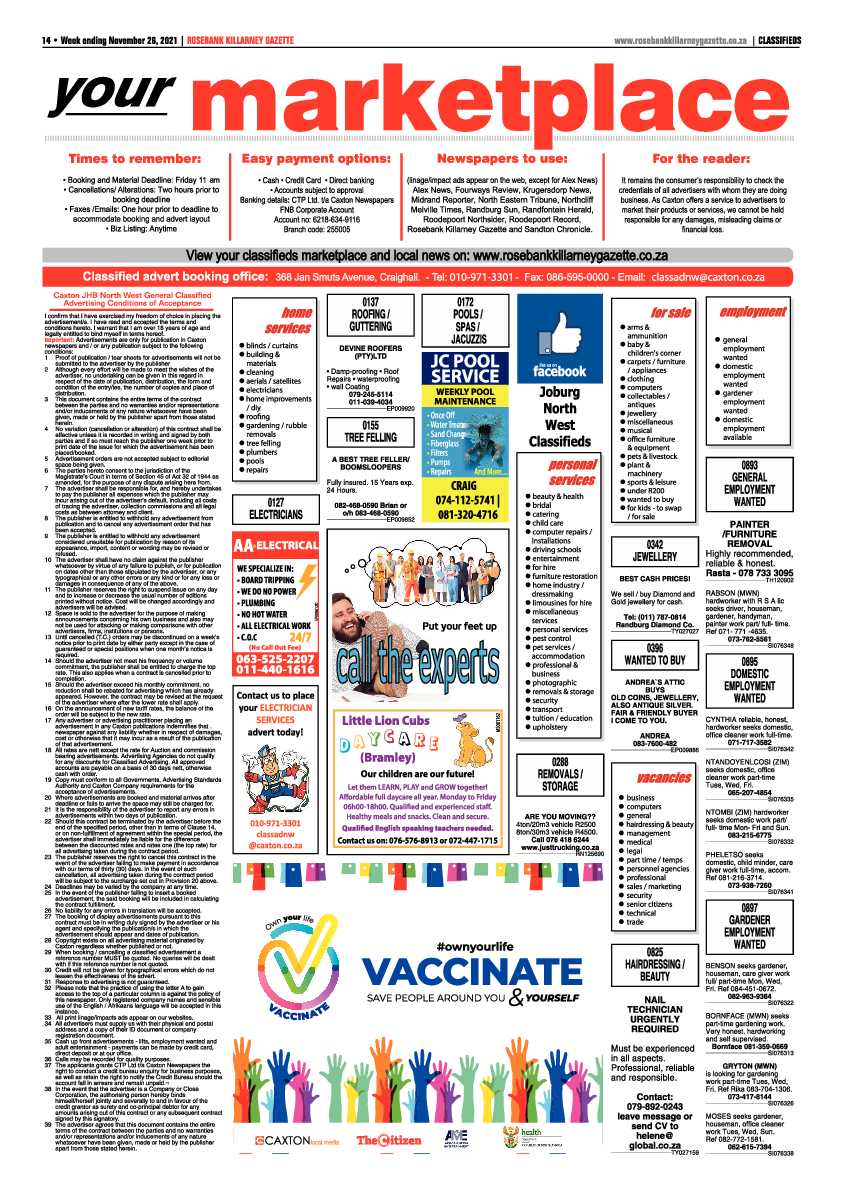 Rosebank Killarney Gazette 26 November 2021 page 14