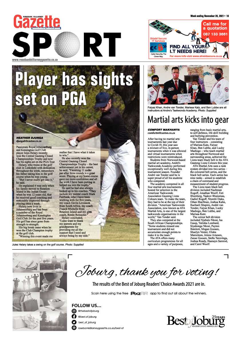 Rosebank Killarney Gazette 26 November 2021 page 16