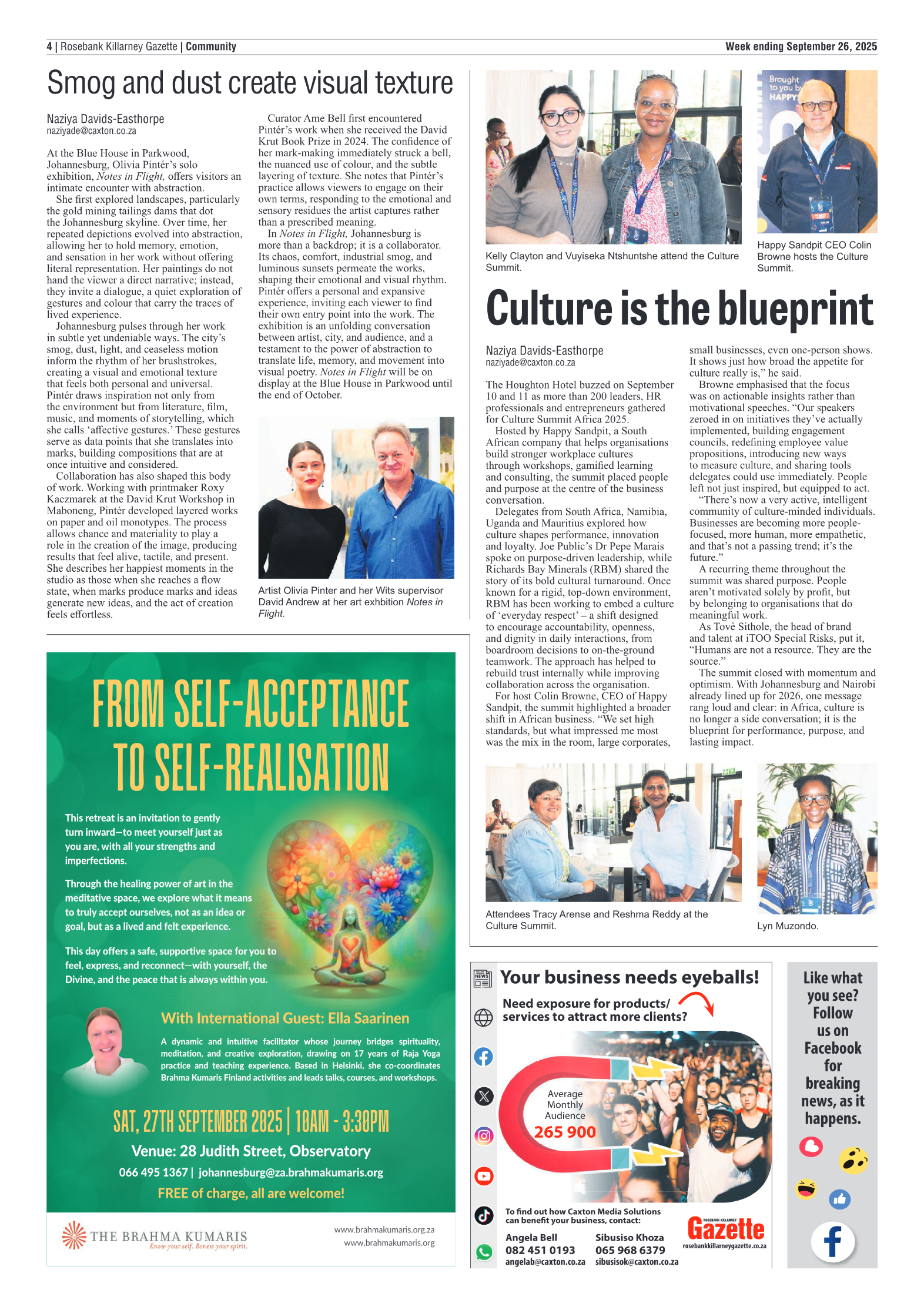 Rosebank Killarney Gazette 26 September 2025 page 4