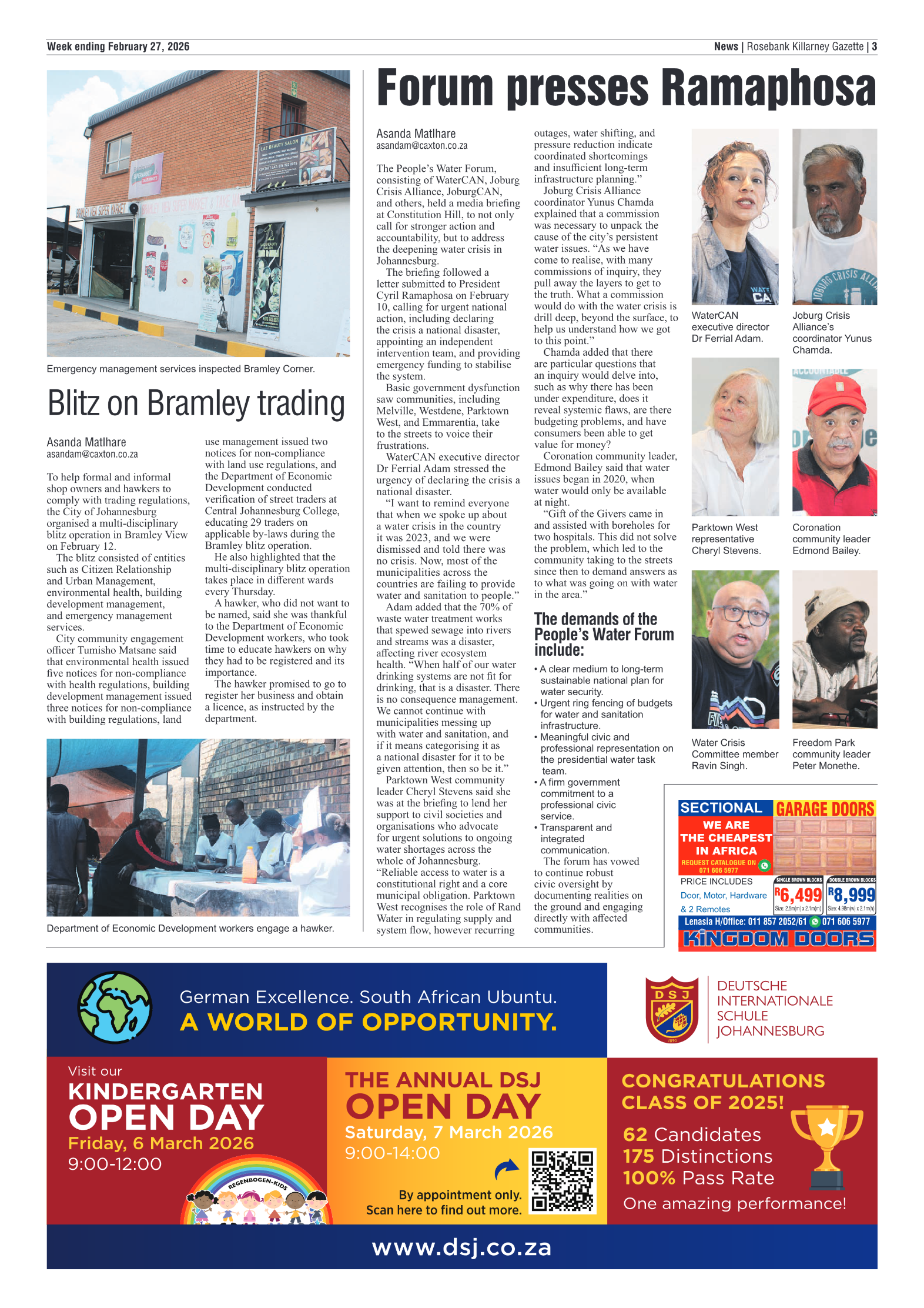 Rosebank Killarney Gazette 27 February 2026 page 3