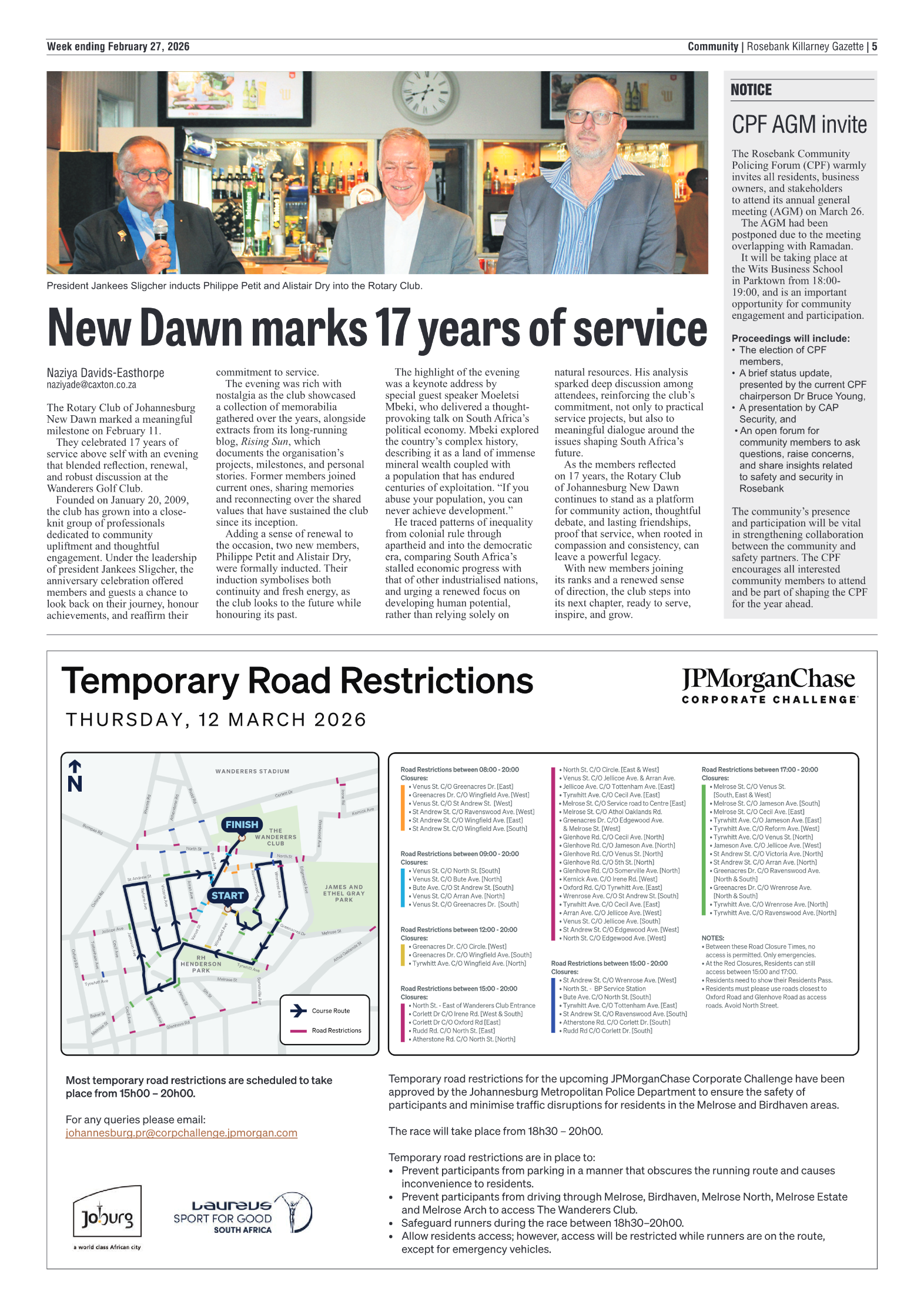 Rosebank Killarney Gazette 27 February 2026 page 5
