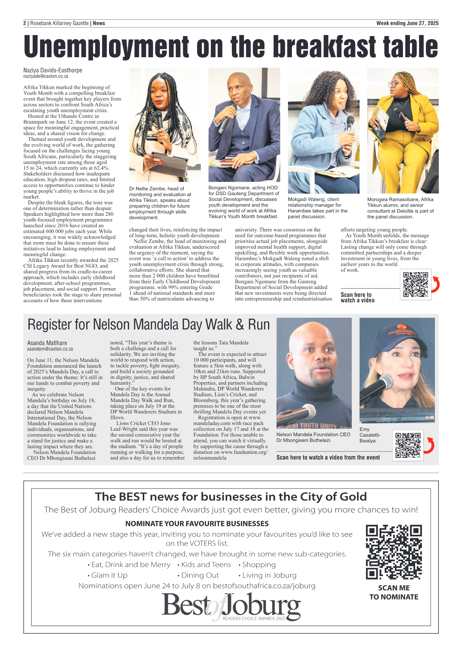 Rosebank Killarney Gazette 27 June 2025 page 2
