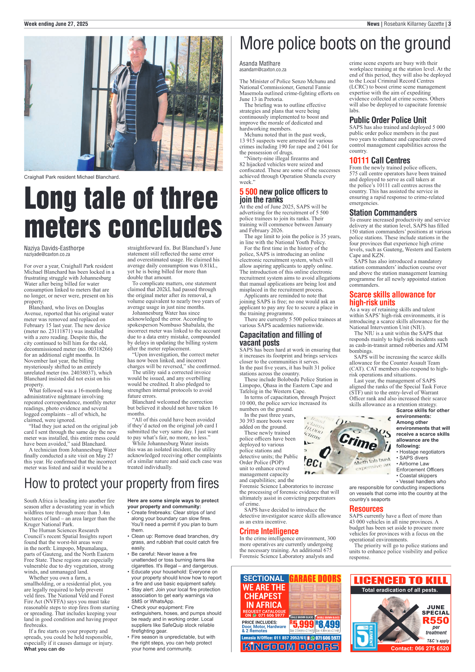 Rosebank Killarney Gazette 27 June 2025 page 3