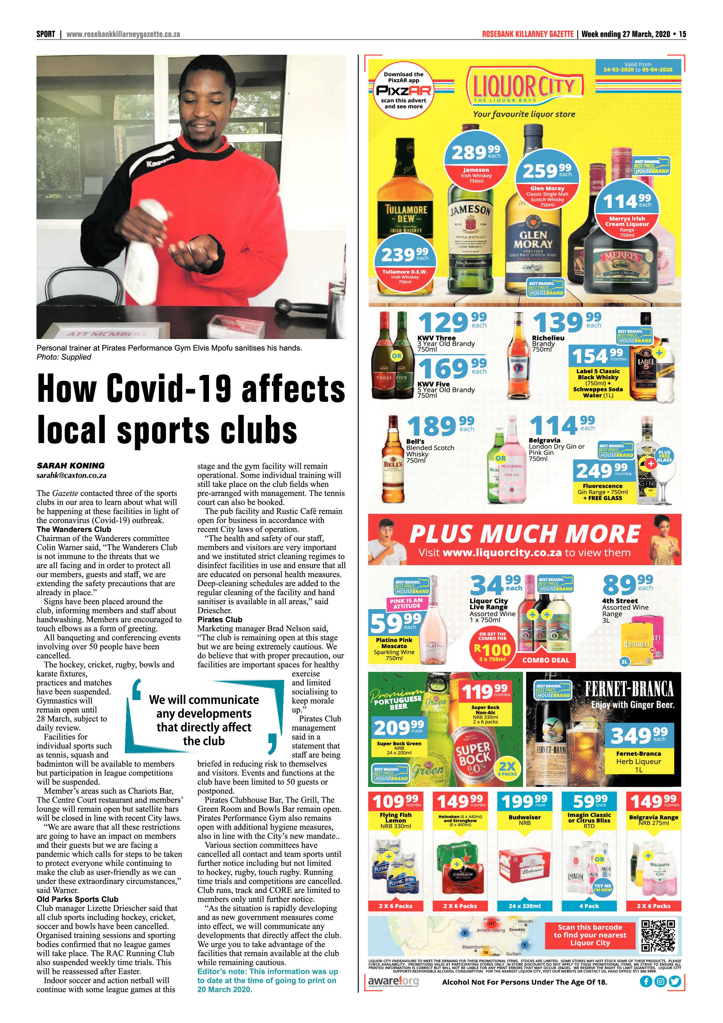 Rosebank Killarney Gazette 27 March 2020 page 15