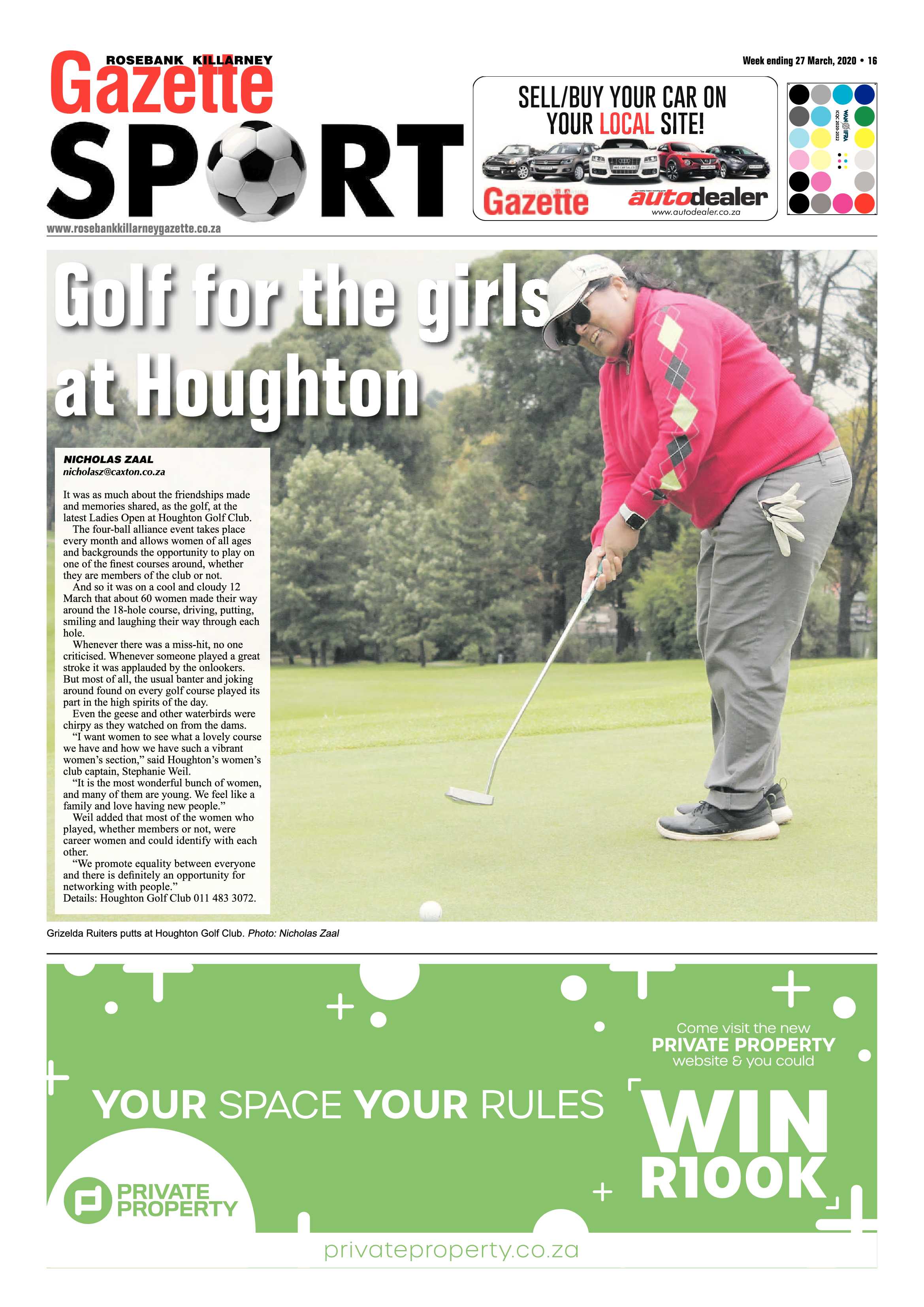 Rosebank Killarney Gazette 27 March 2020 page 16