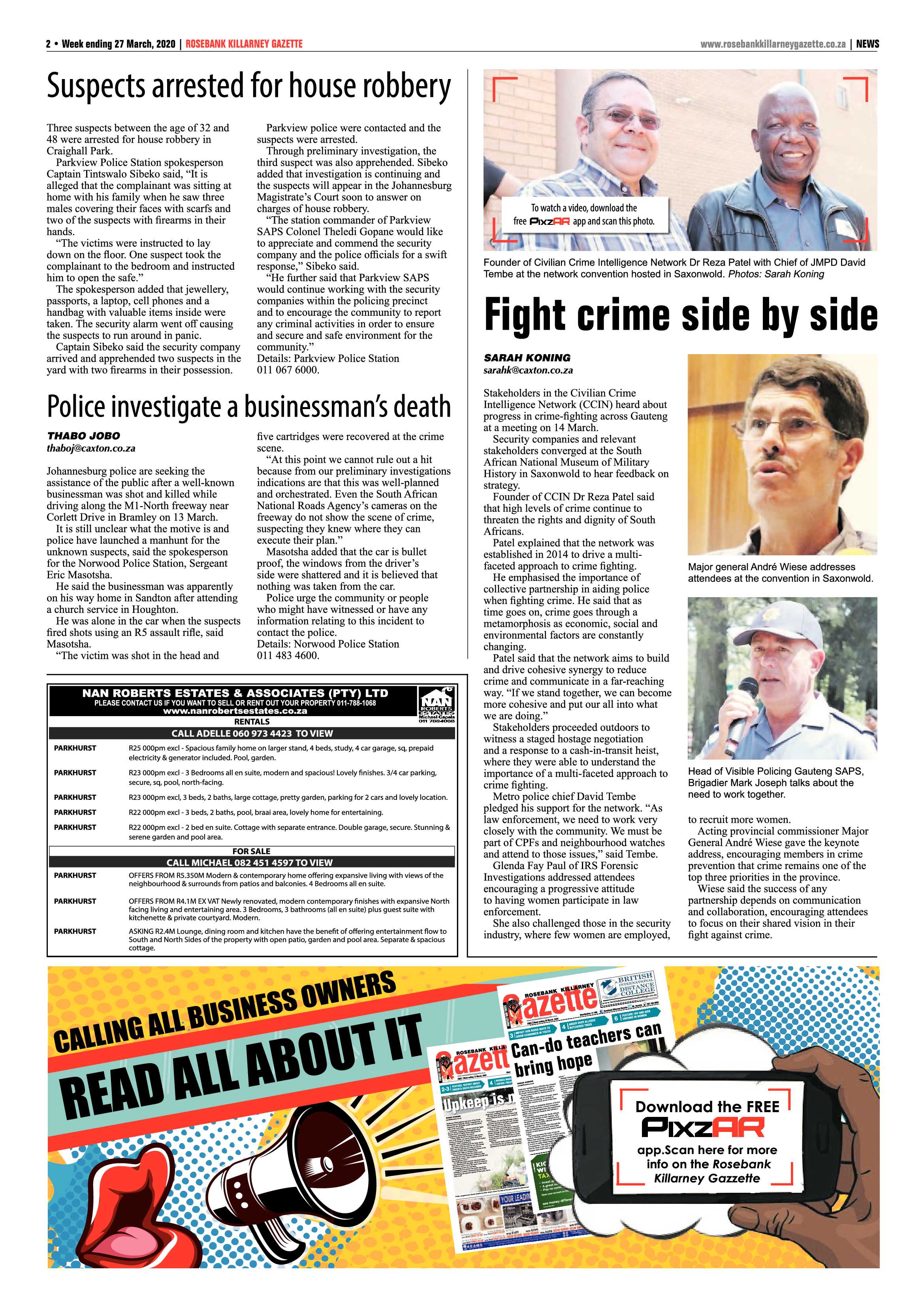 Rosebank Killarney Gazette 27 March 2020 page 2