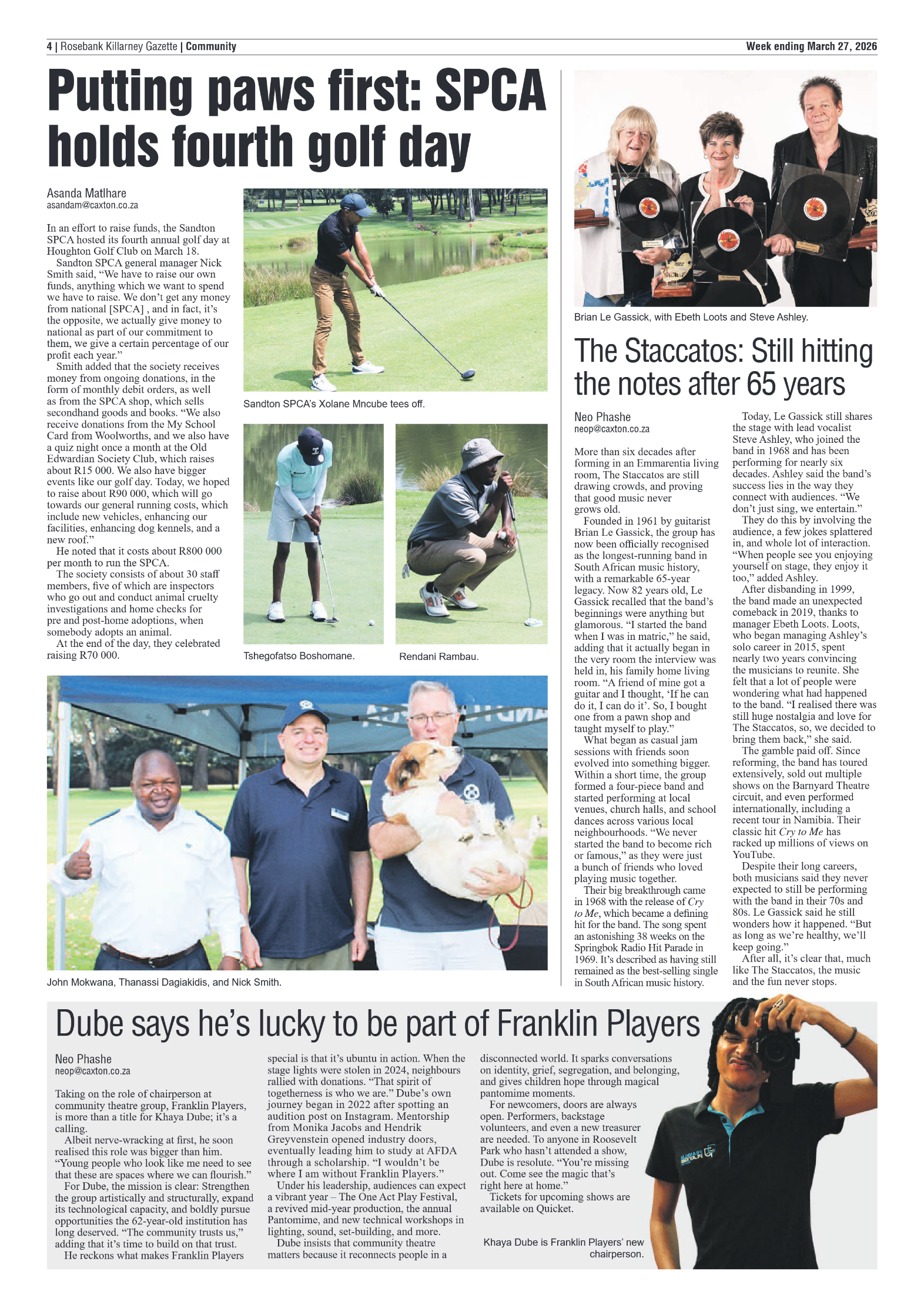 Rosebank Killarney Gazette 27 March 2026 page 4
