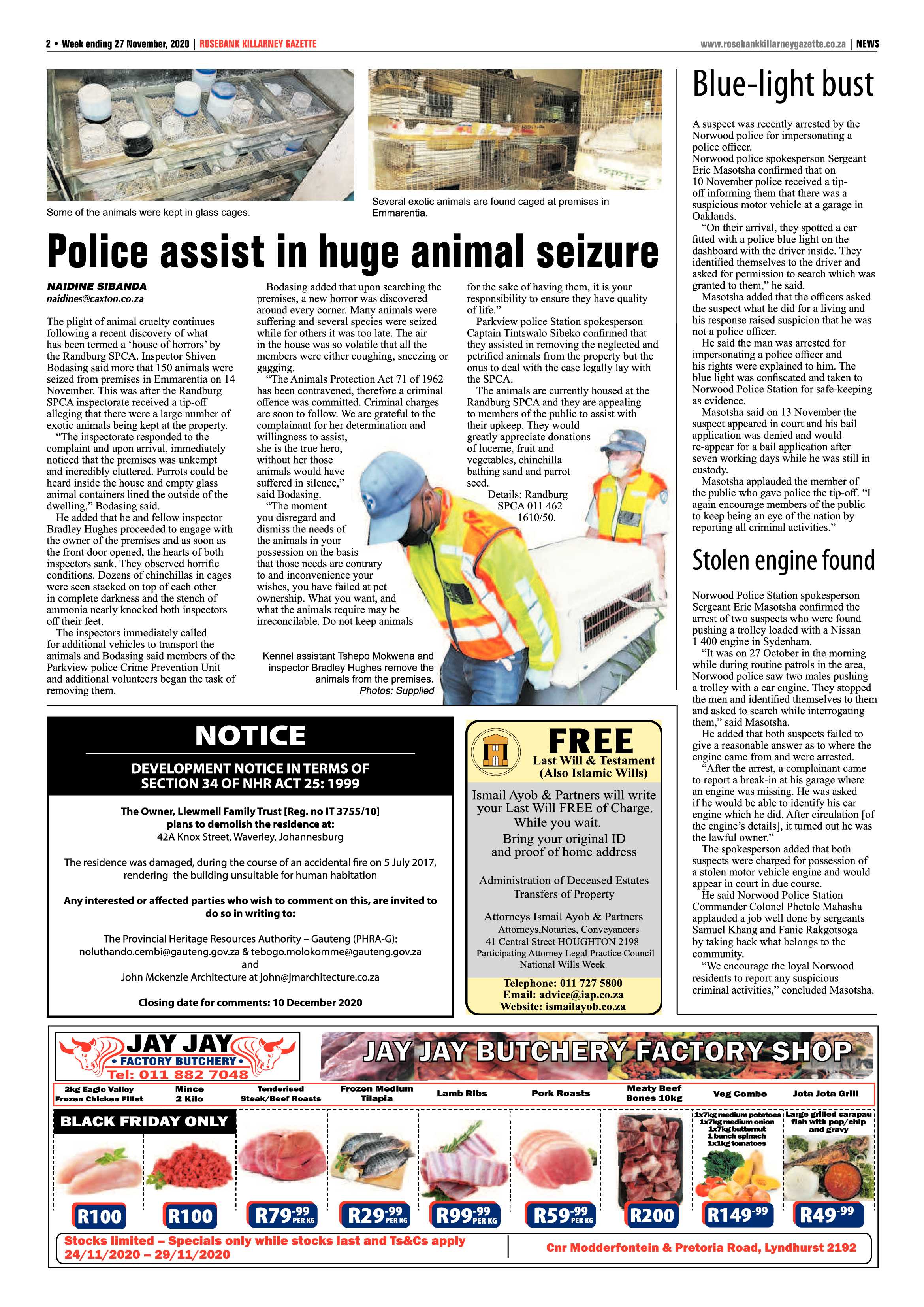 Rosebank Killarney Gazette 27 November 2020 page 2