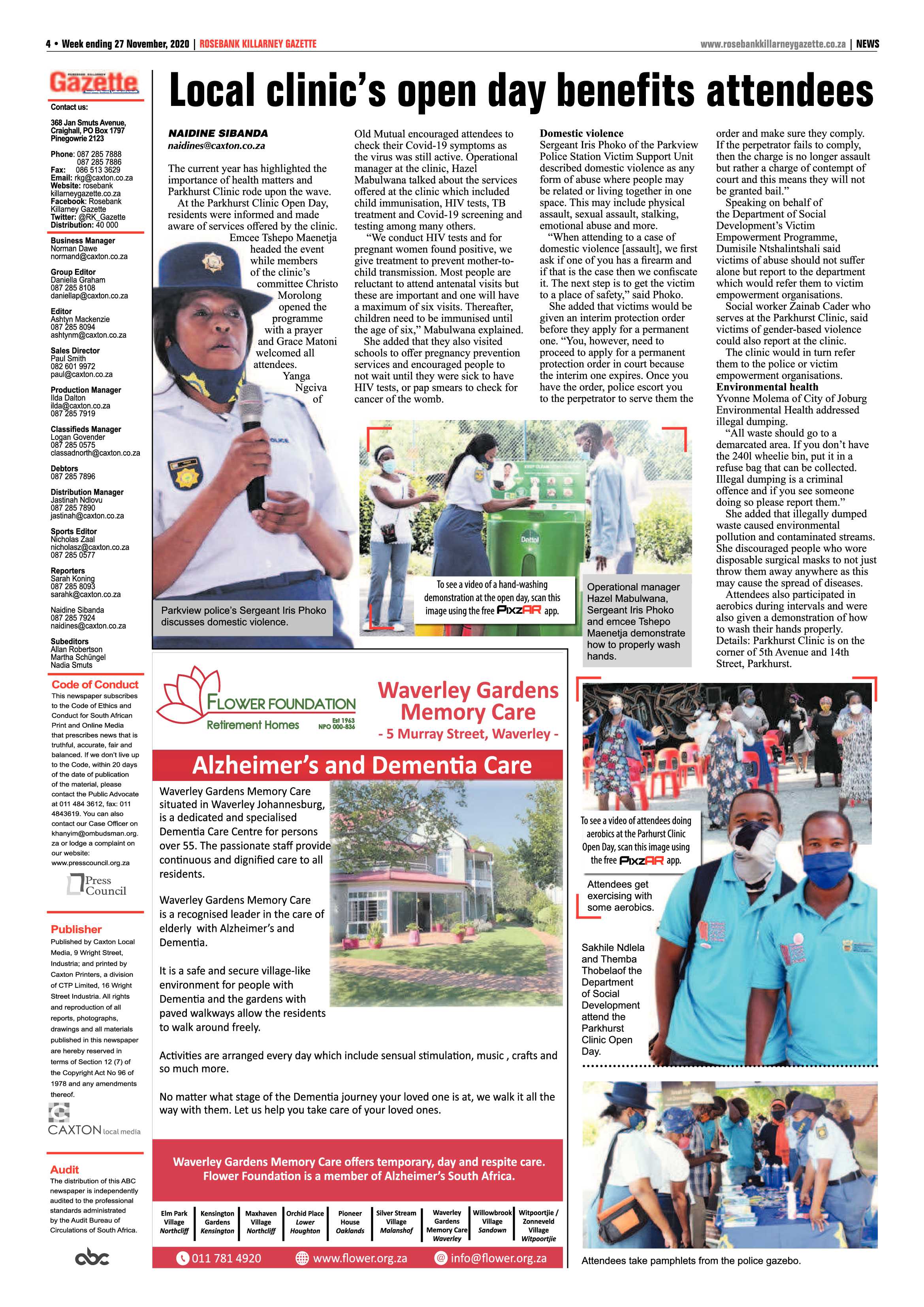 Rosebank Killarney Gazette 27 November 2020 page 4
