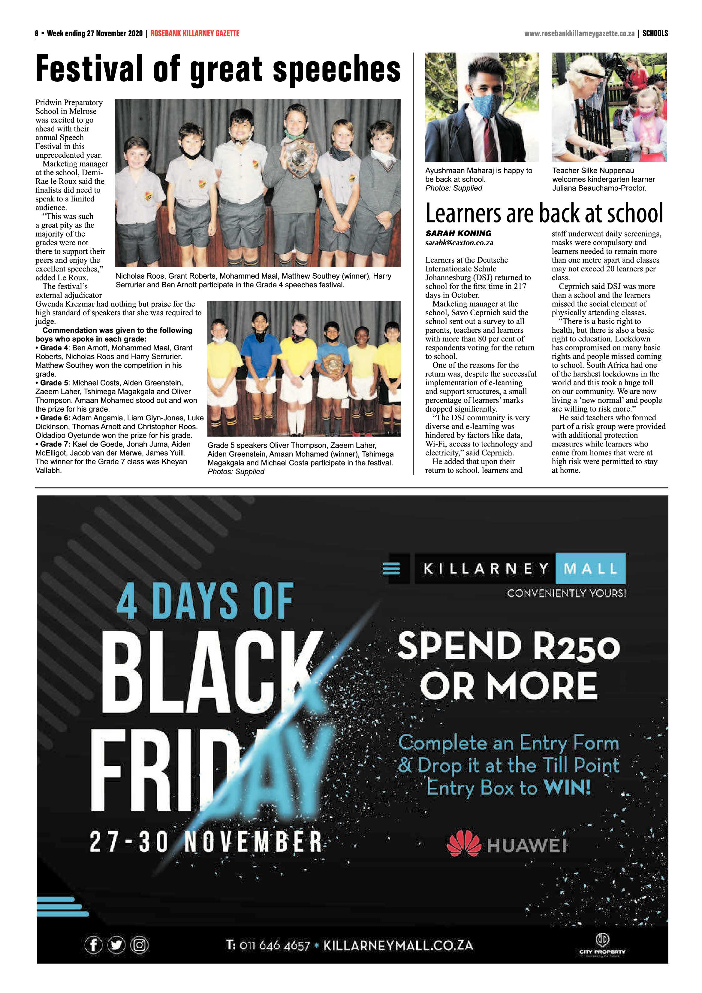 Rosebank Killarney Gazette 27 November 2020 page 8