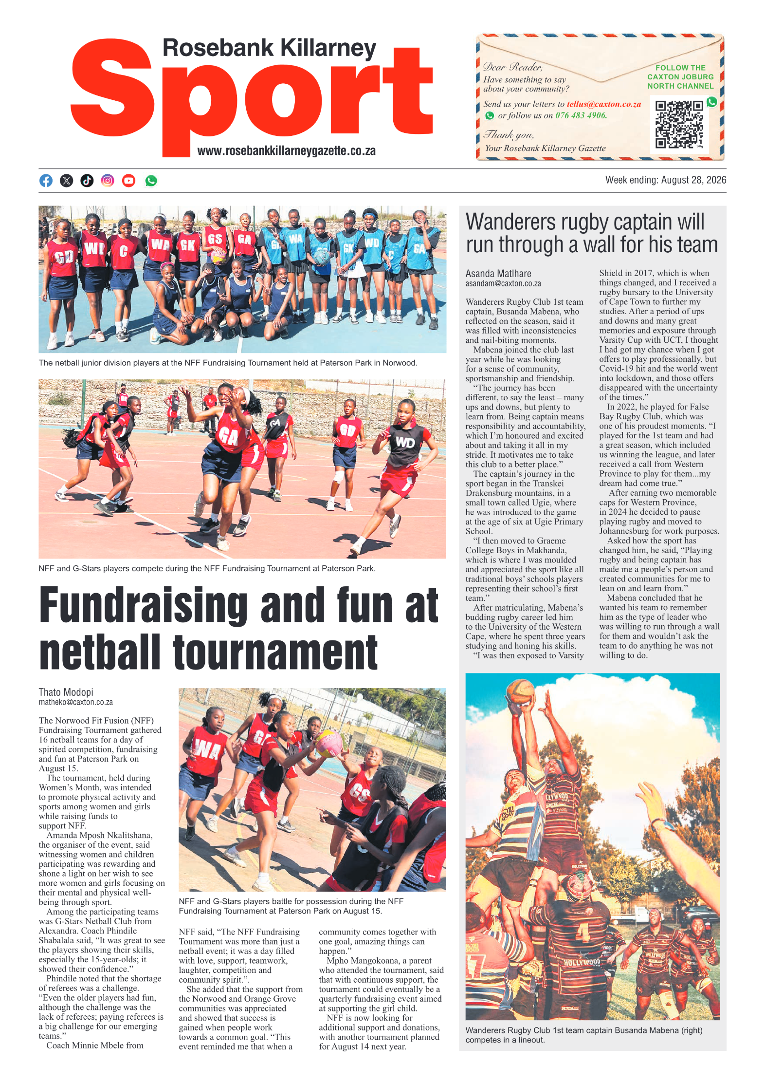 Rosebank Killarney Gazette 28 August 2026 page 8