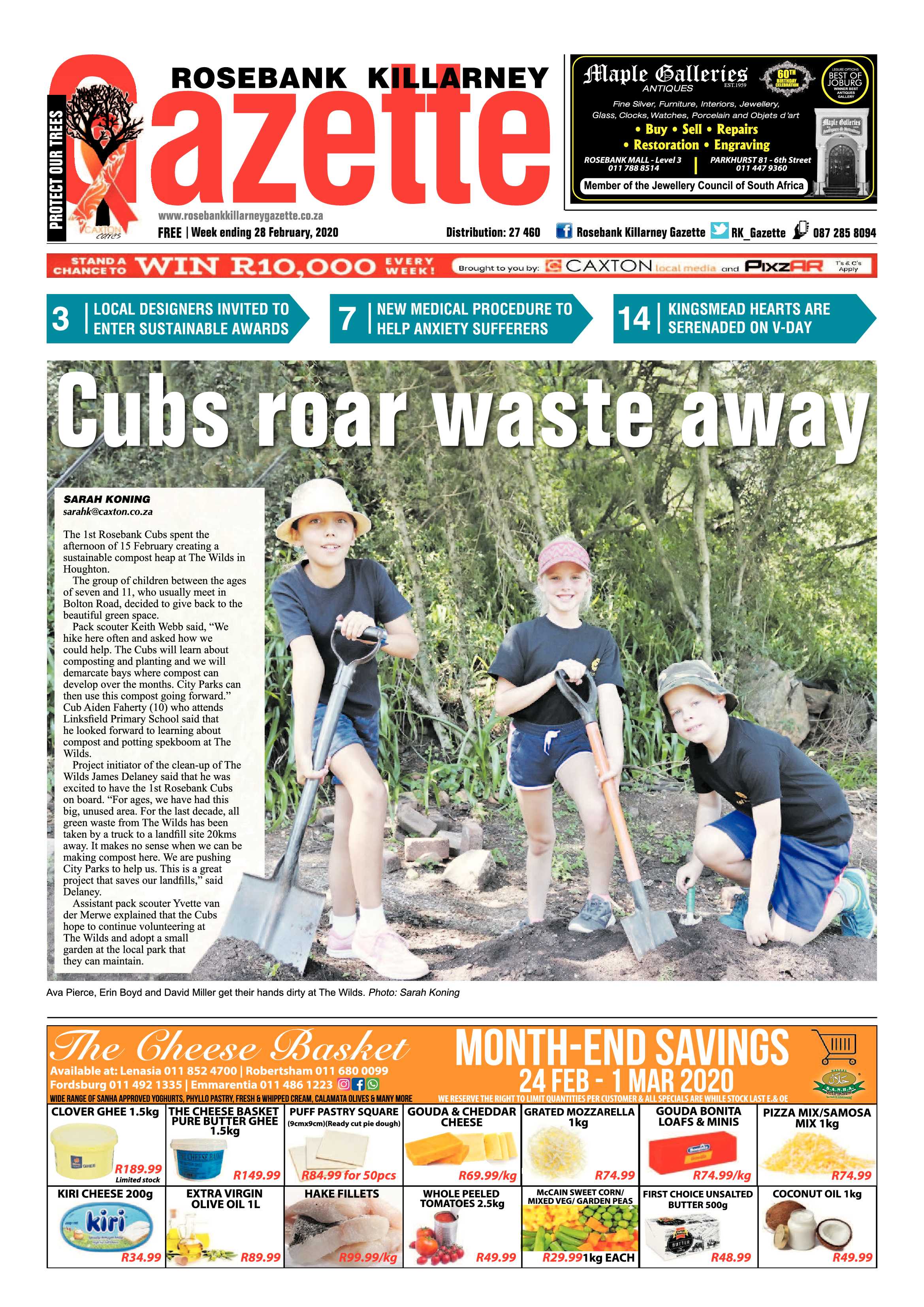 Rosebank Killarney Gazette 28 February 2020 page 1