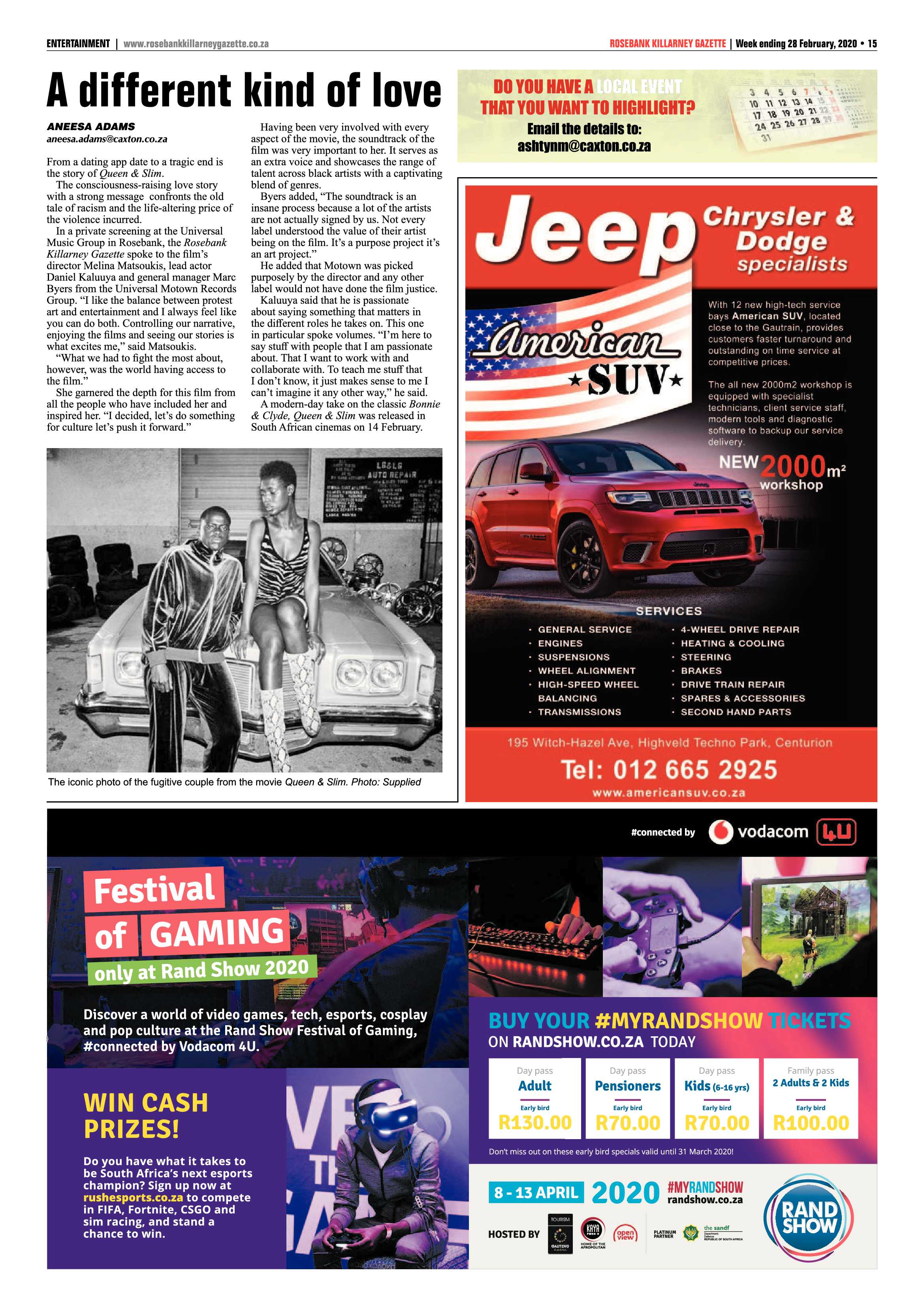 Rosebank Killarney Gazette 28 February 2020 page 15