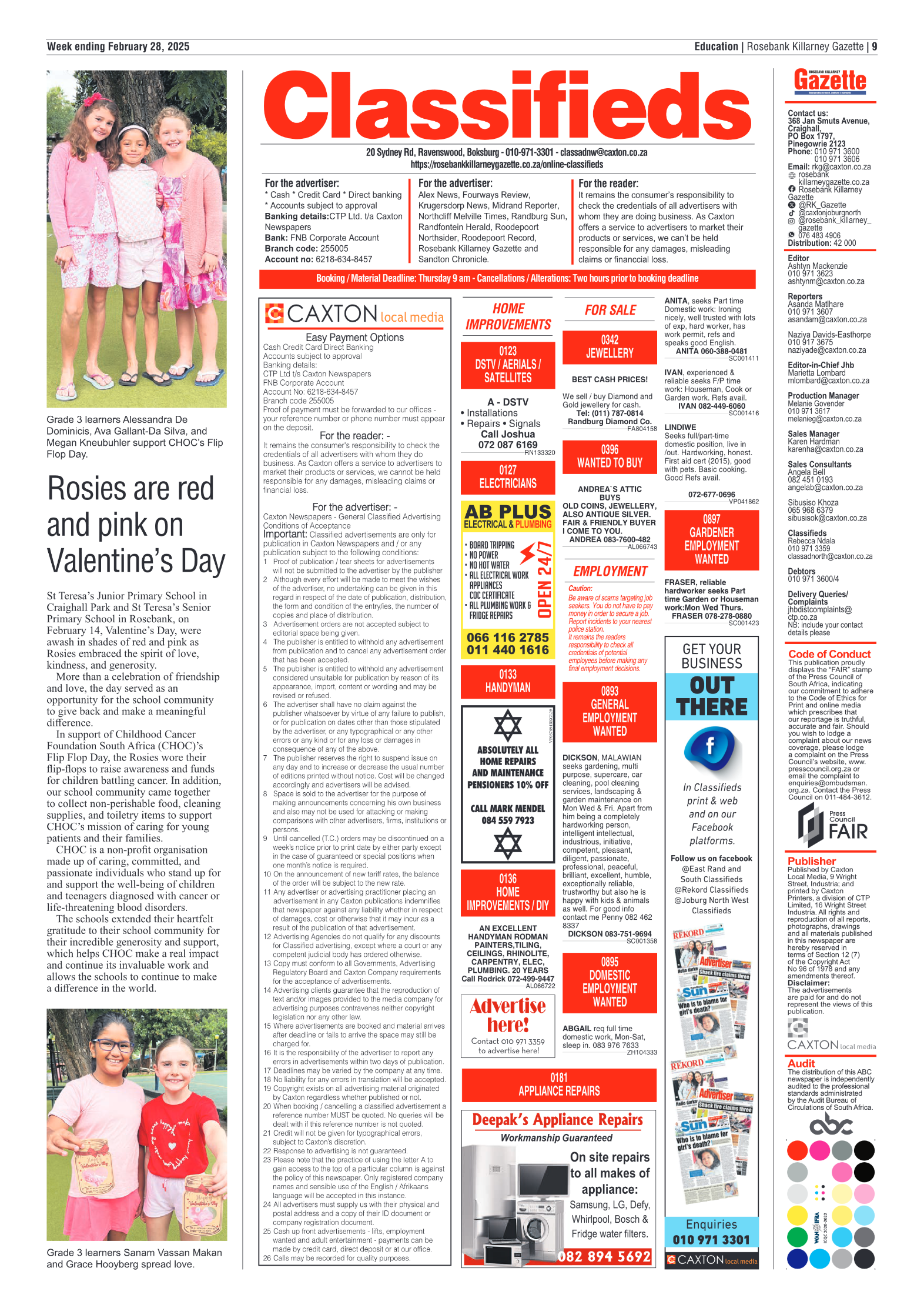 Rosebank Killarney Gazette 28 February 2025 page 9