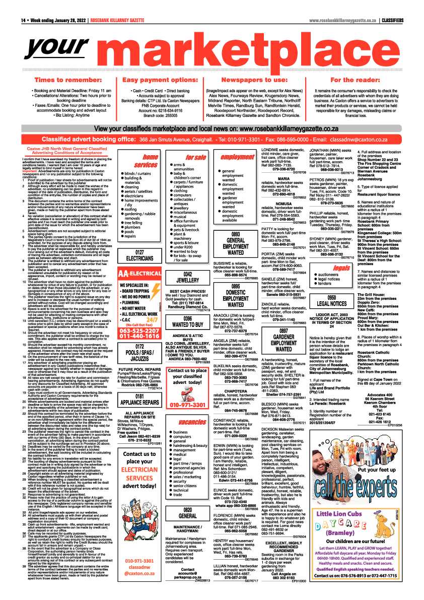 Rosebank Killarney Gazette 28 January 2022 page 14