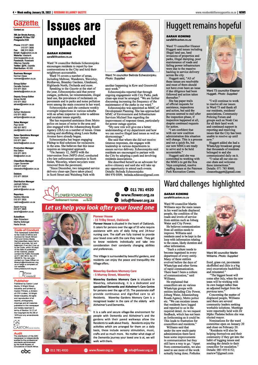 Rosebank Killarney Gazette 28 January 2022 page 4