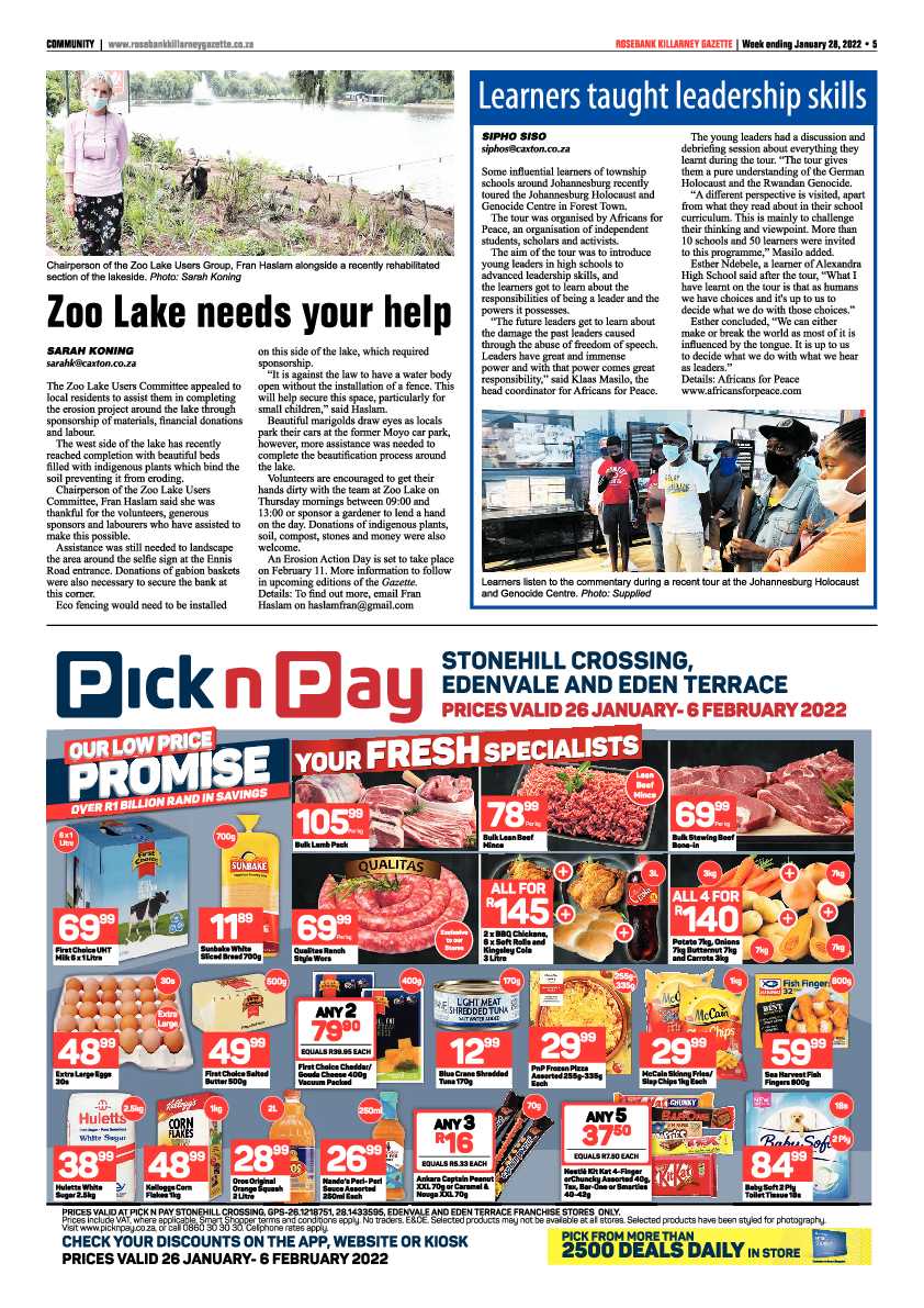 Rosebank Killarney Gazette 28 January 2022 page 5
