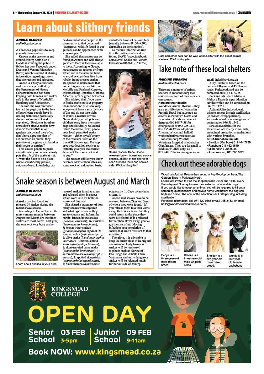 Rosebank Killarney Gazette 28 January 2022 page 6