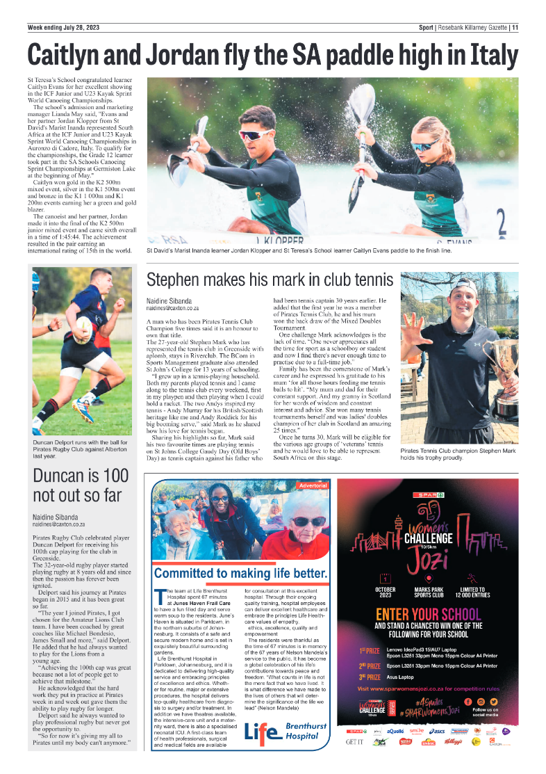 Rosebank Killarney Gazette 28 July 2023 page 11